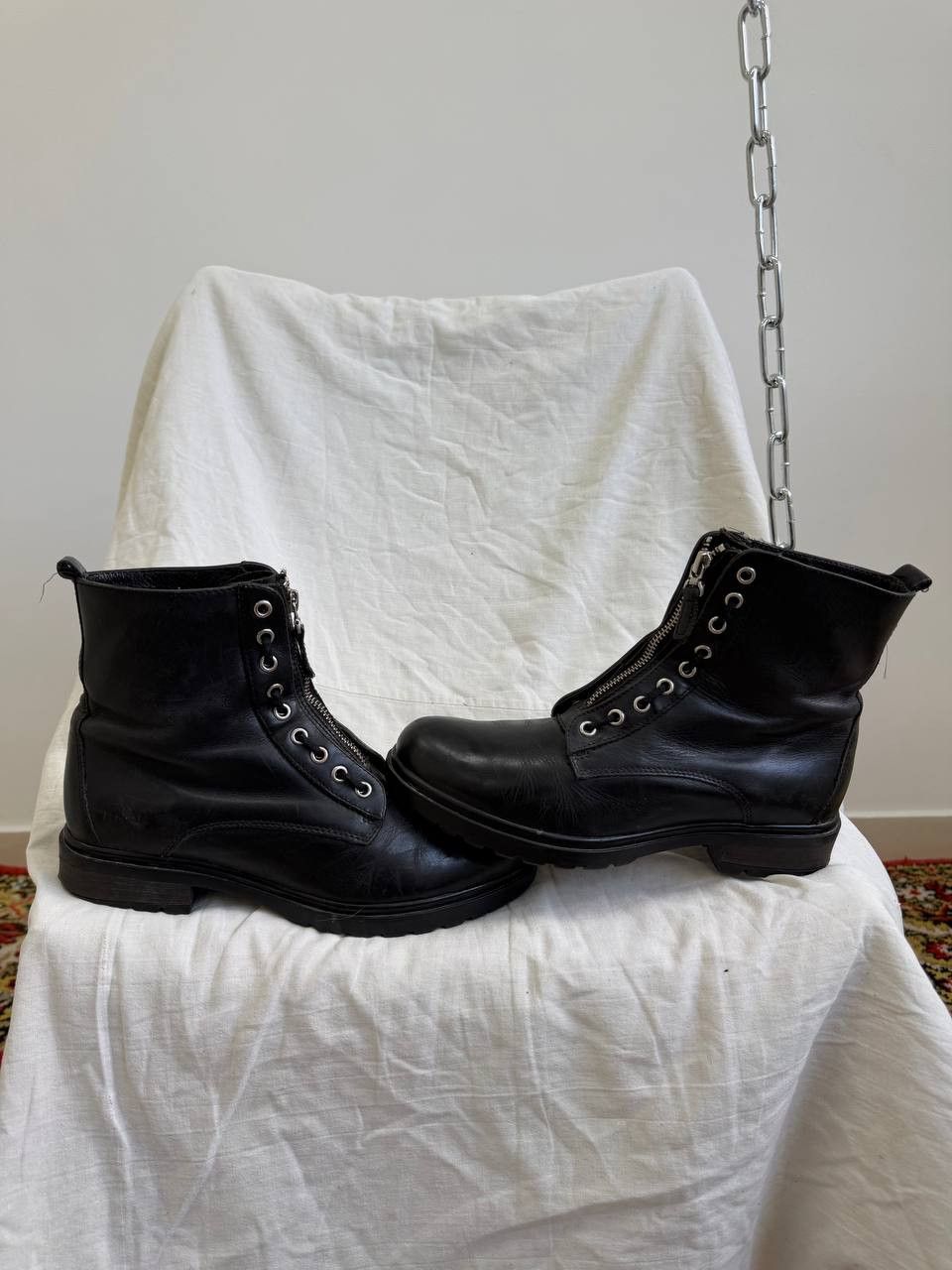 A.S.98 Vintage 90s Leather A.S.98 Guidi vibe ankle zip guidi vibe Size US 7 / IT 37 - 5 Thumbnail