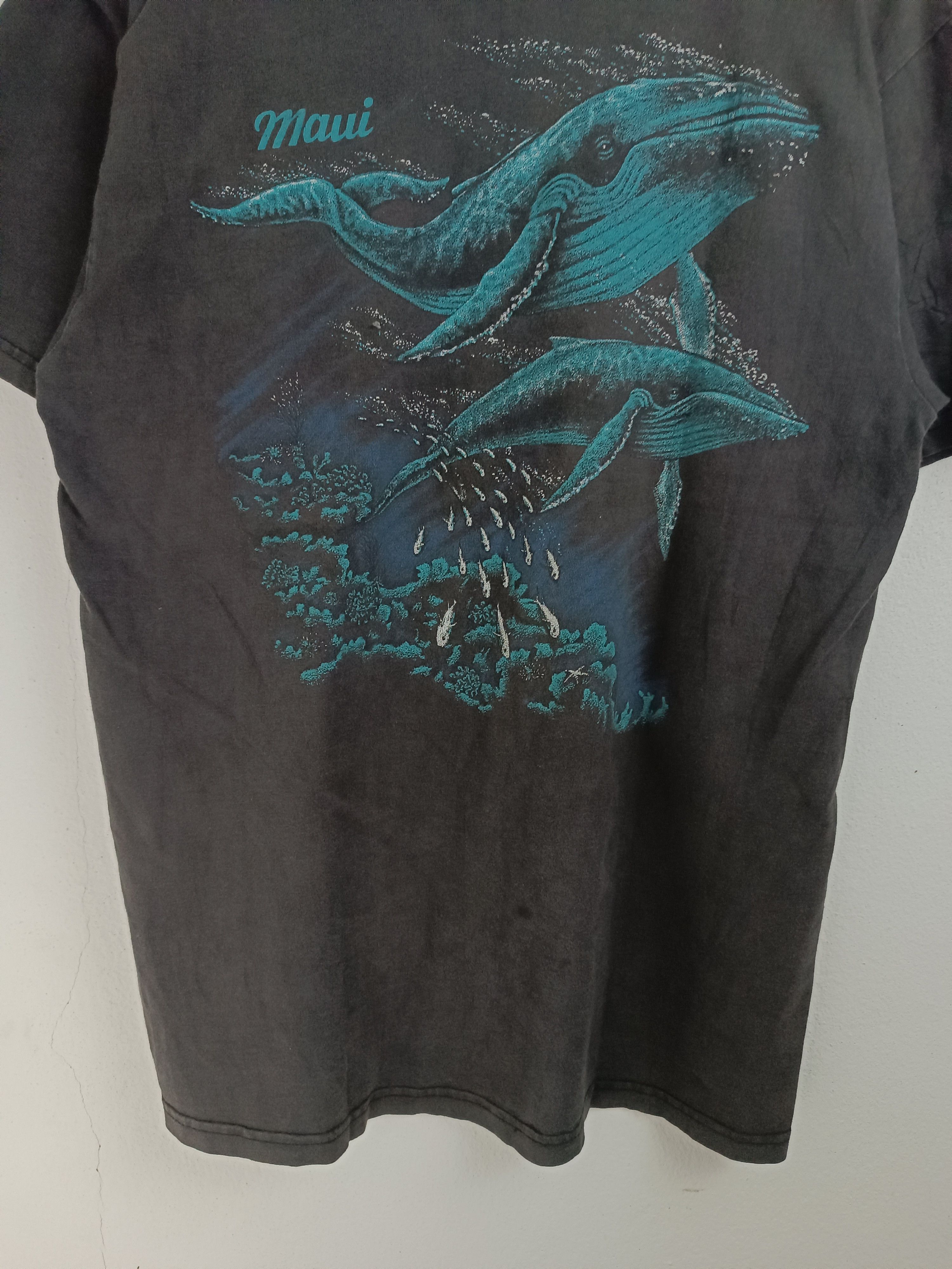 Vintage FADED VINTAGE 90'S MAUI WHALE ISLAND GIANT HAWAII GUAM TEE Size US M / EU 48-50 / 2 - 7 Thumbnail
