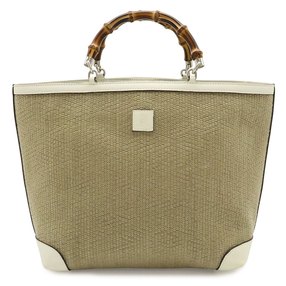 Gucci Gucci Gucci Bamboo Straw Leather Handbag Plant-based Handbag 311175 DUTY FREE for USA Size ONE SIZE - 1 Thumbnail