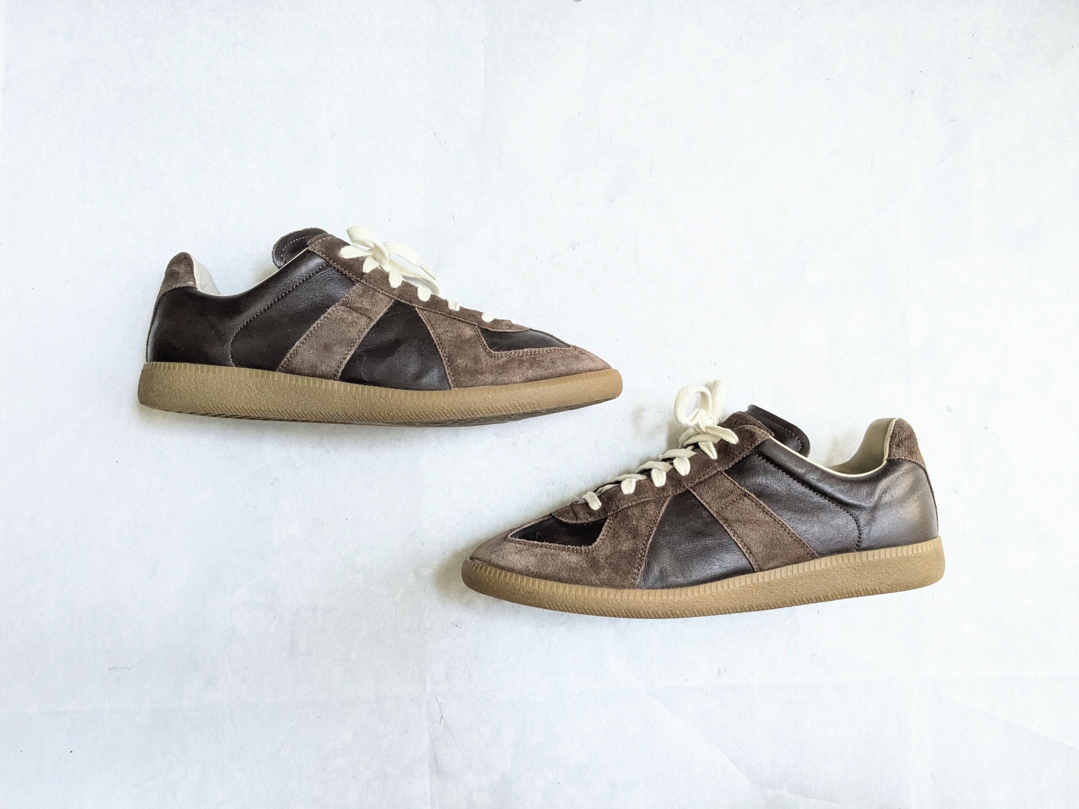 Maison Margiela Replica GAT Brown 9 42 Low Tops Gum