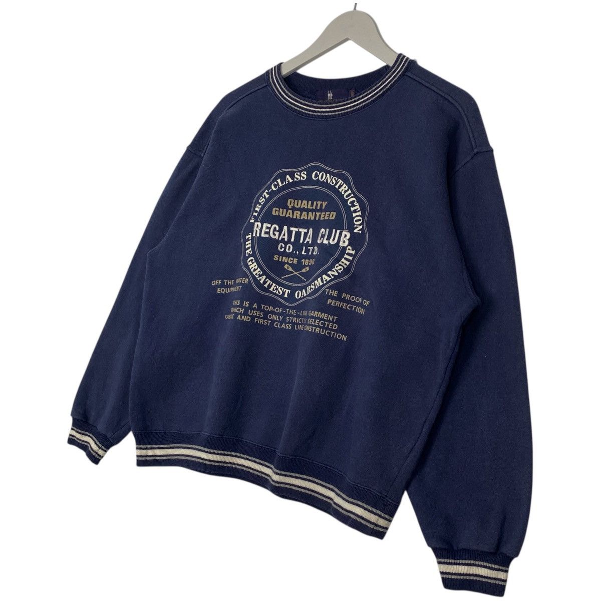 Vintage Vintage Regatta Club Crewneck Sweatshirt NavyBlue Size M Size US M / EU 48-50 / 2 - 2 Thumbnail