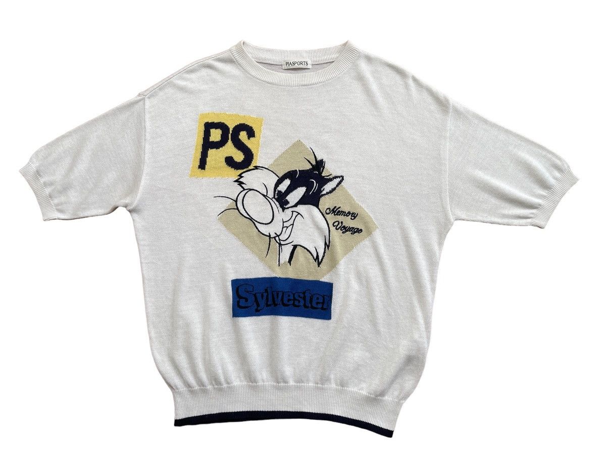 Japanese Brand Vintage 90s Pia Sports X Sylvester Looney Tunes knitwear Size US XL / EU 56 / 4 - 3 Thumbnail