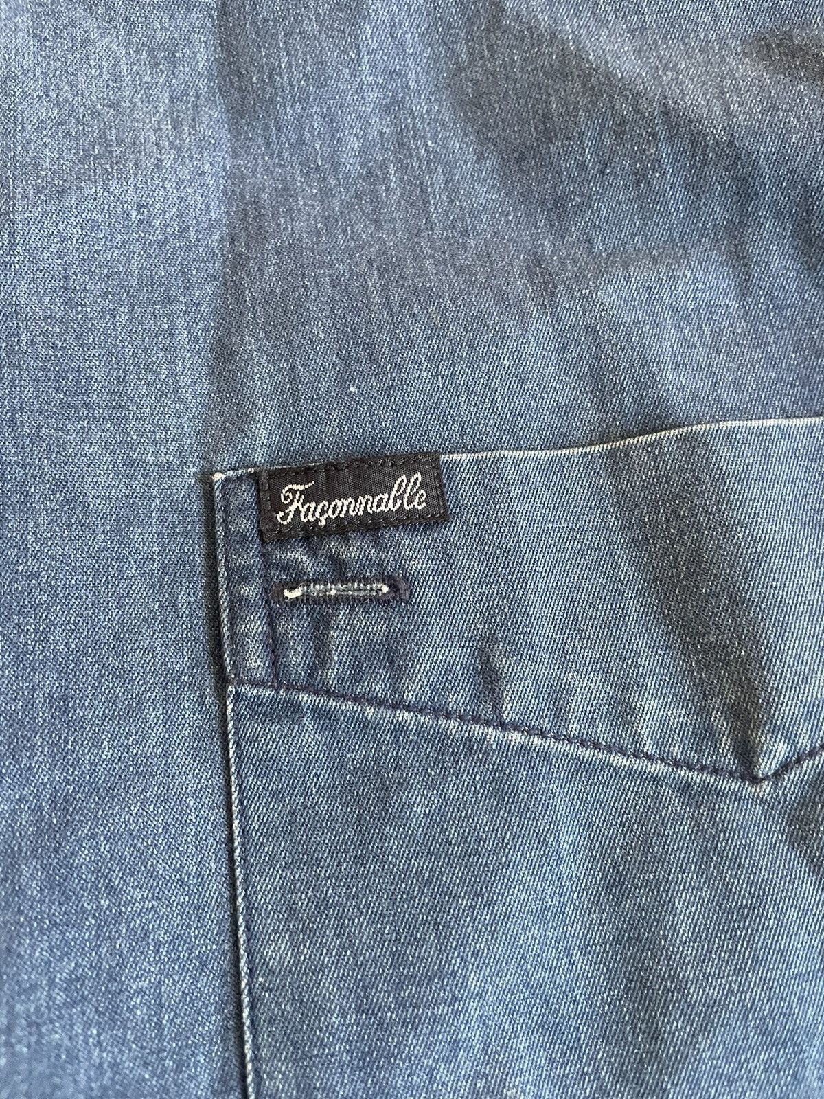 Faconnable × Vintage Denim Button Down Sport Shirt Size US L / EU 52-54 / 3 - 4 Thumbnail