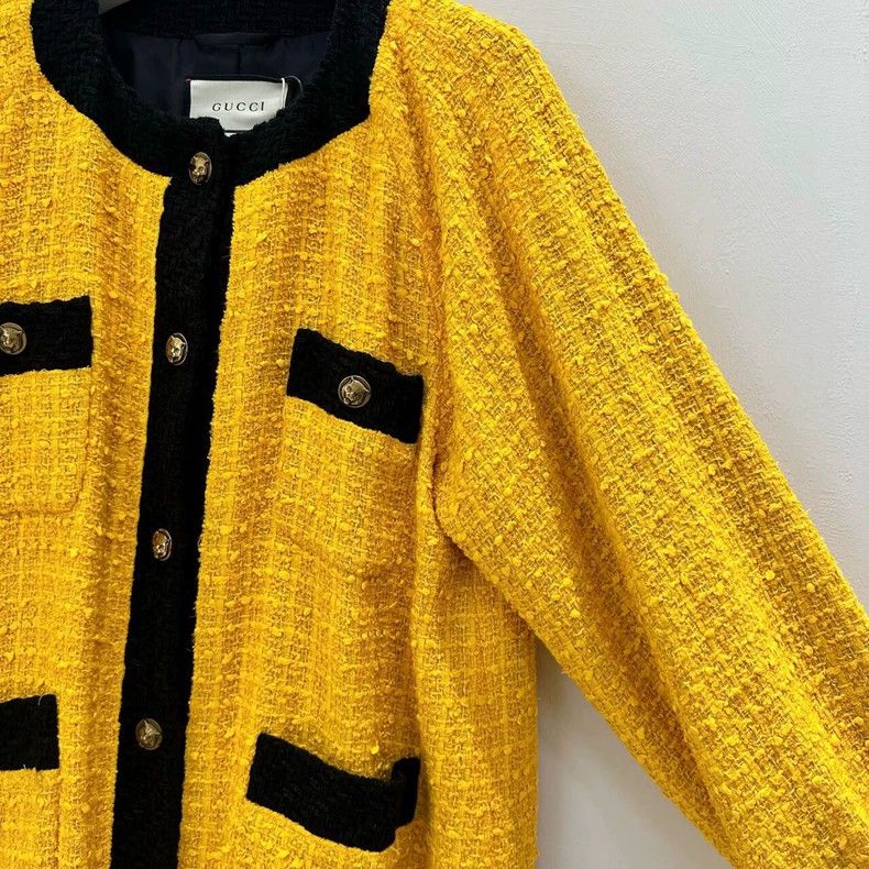 Gucci Gucci Yellow cotton round-neck single-breasted long-sleeve Size XS / US 0-2 / IT 36-38 - 3 Thumbnail