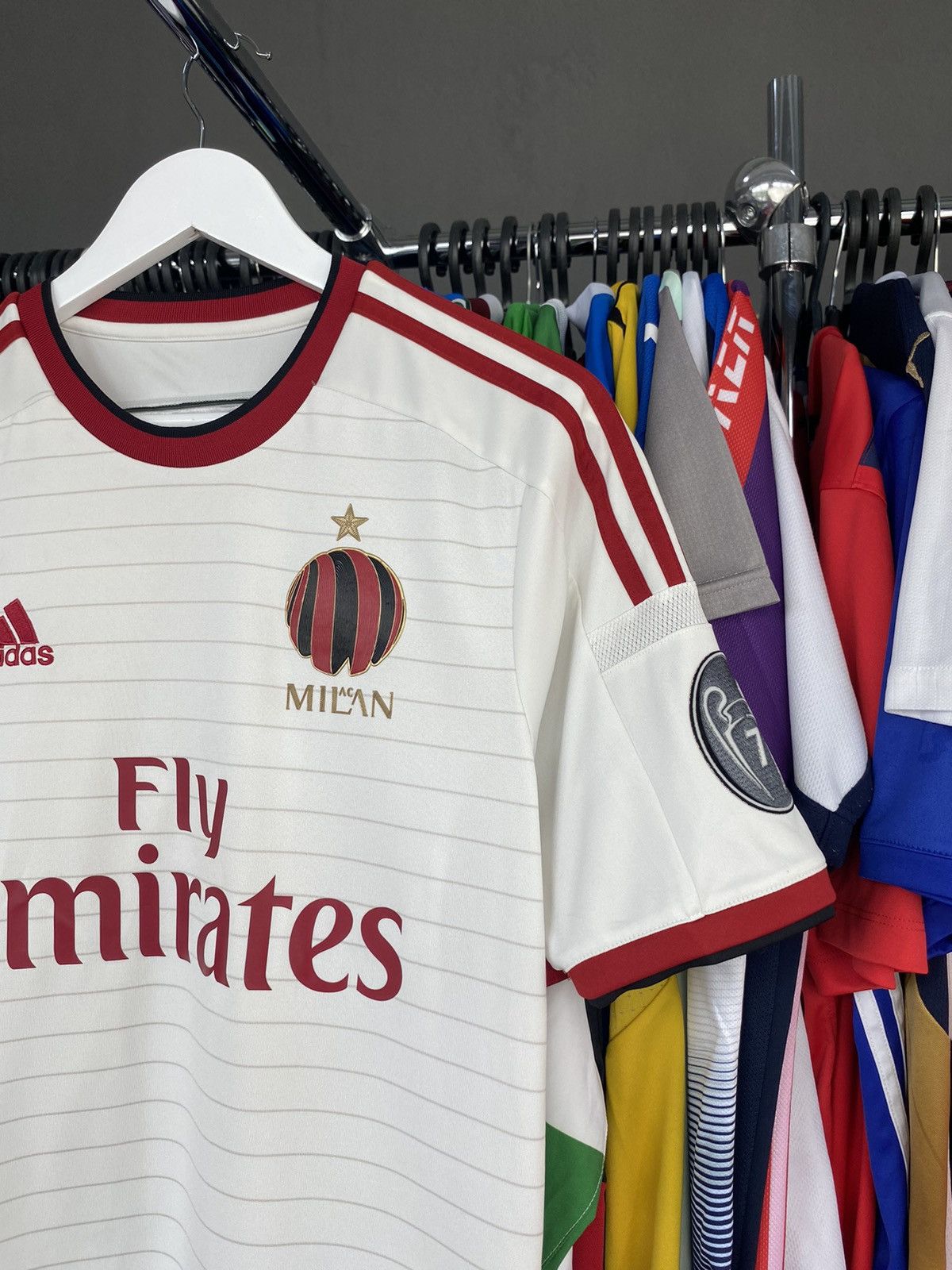 Adidas 2014/15 ADIDAS AC MILAN #10 HONDA SOCCER FOOTBALL JERSEY Size US S / EU 44-46 / 1 - 4 Thumbnail