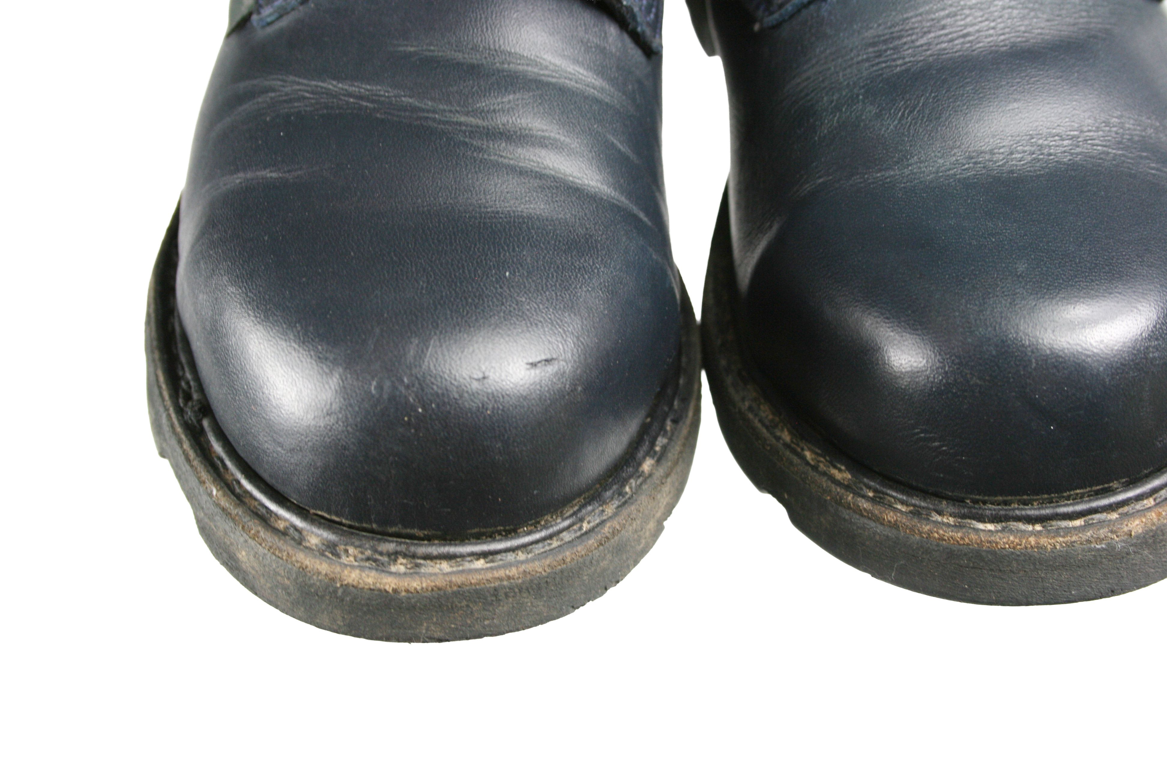 Paraboot Parachoc 90S Leather Lined Biker Work Boots Vintage France Size US 8 / IT 38 - 6 Thumbnail