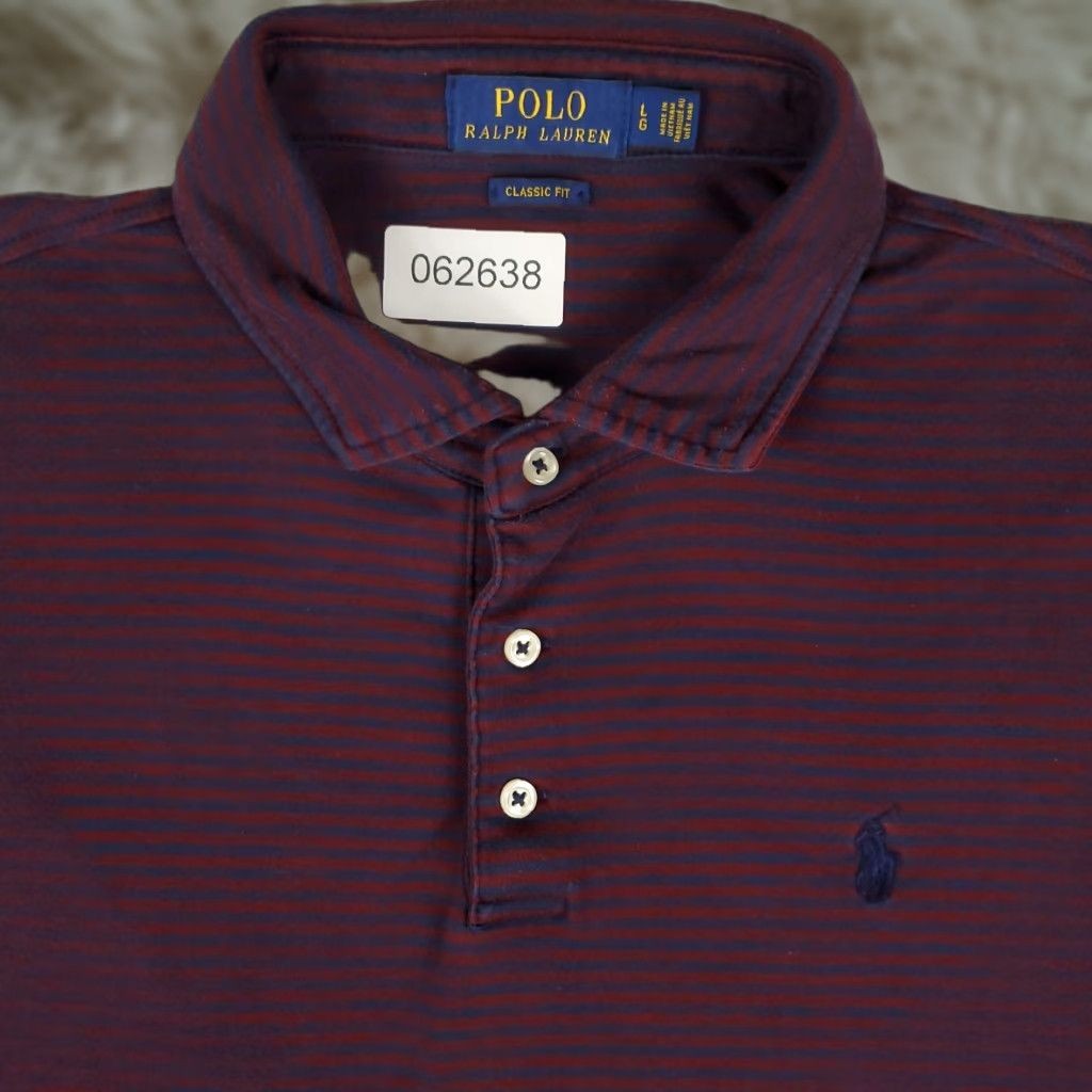 Ralph Lauren Ralph Lauren Polo Shirt Men's Large Blue Red Striped Casual Short Sleeve Size US L / EU 52-54 / 3 - 1 Thumbnail