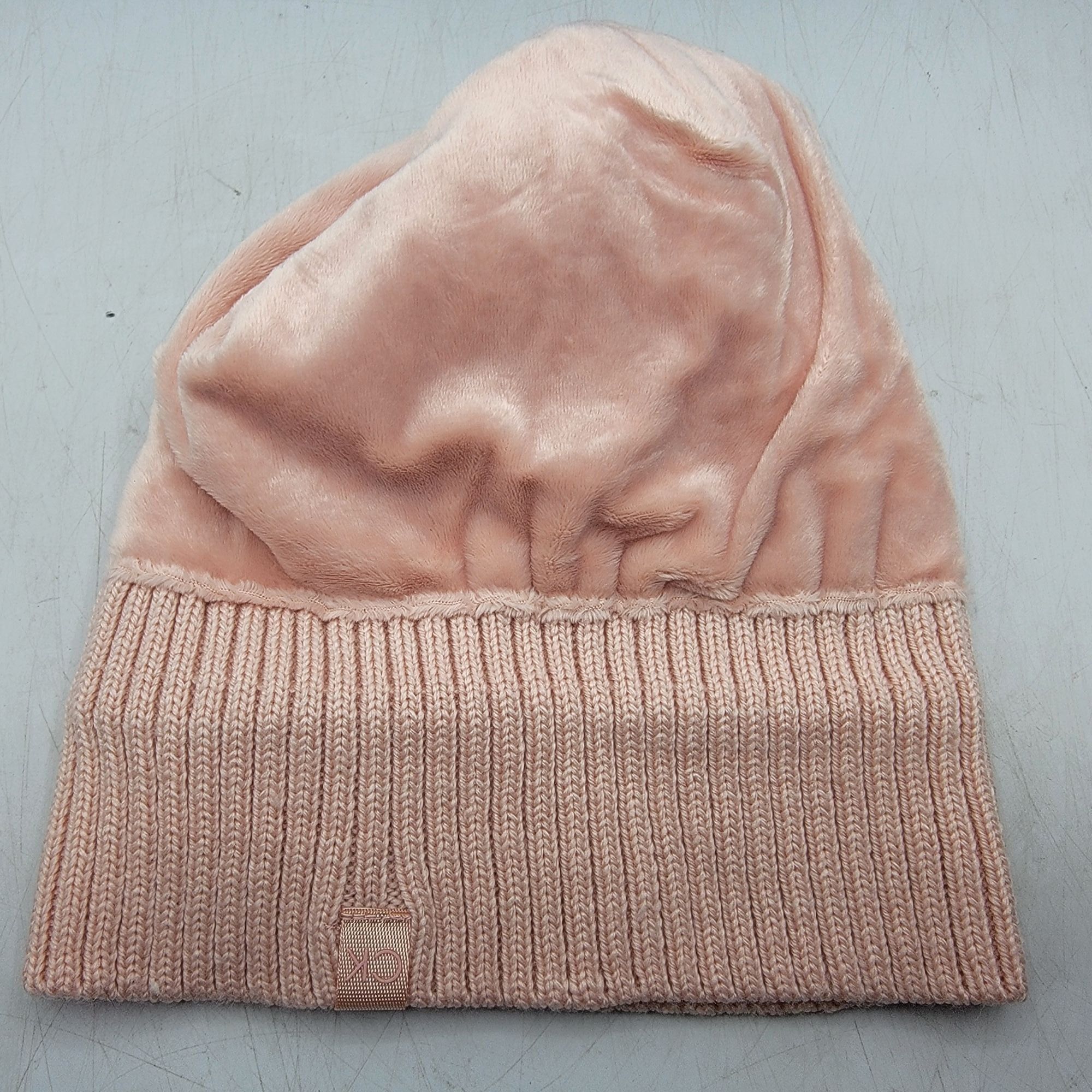 Calvin Klein Calvin Klein Womens Pink Blush Pom Beanie Hat Faux Fur Winte Size ONE SIZE - 7 Thumbnail
