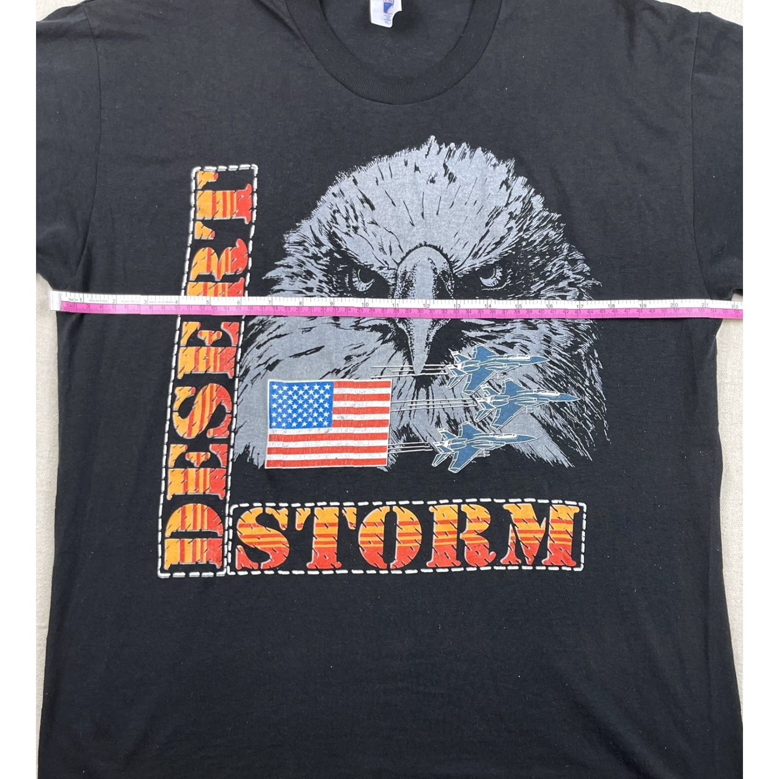 Logo Athletic VINTAGE Logo Athletic Desert Storm T-Shirt XL Military USA Single Stitch Eagle 90s Graphic Black Mens Size US XL / EU 56 / 4 - 4 Thumbnail