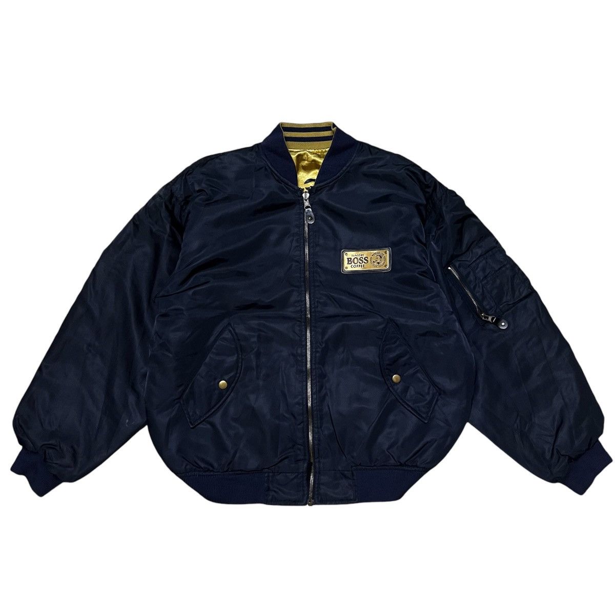 Japanese Brand Suntory Boss Coffee Big Logo Bomber Jacket Reversible Size US M / EU 48-50 / 2 - 11 Thumbnail