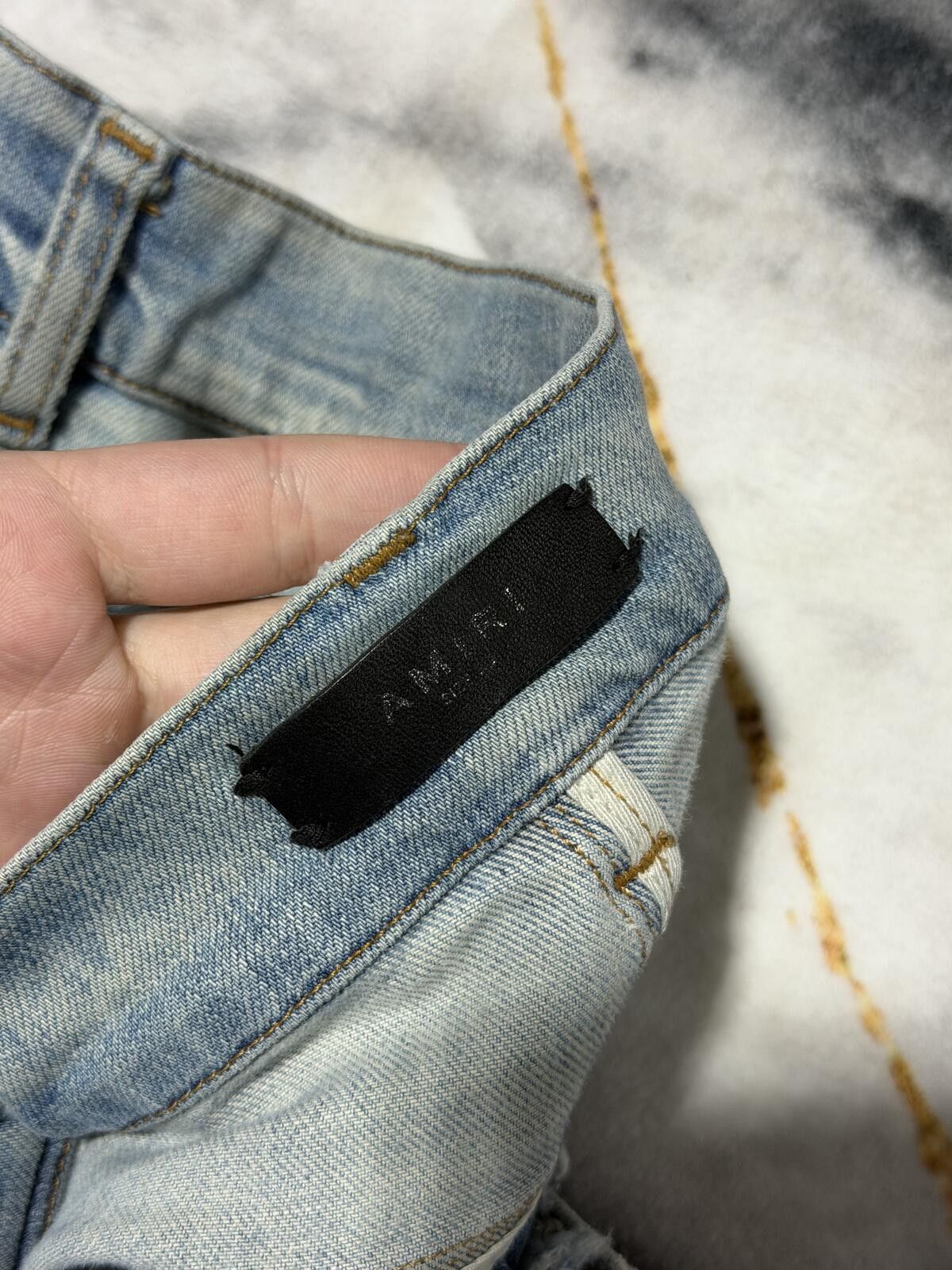 Amiri Amiri Aged Black Flames Indigo Denim - Sz30 Size US 30 / EU 46 - 5 Thumbnail