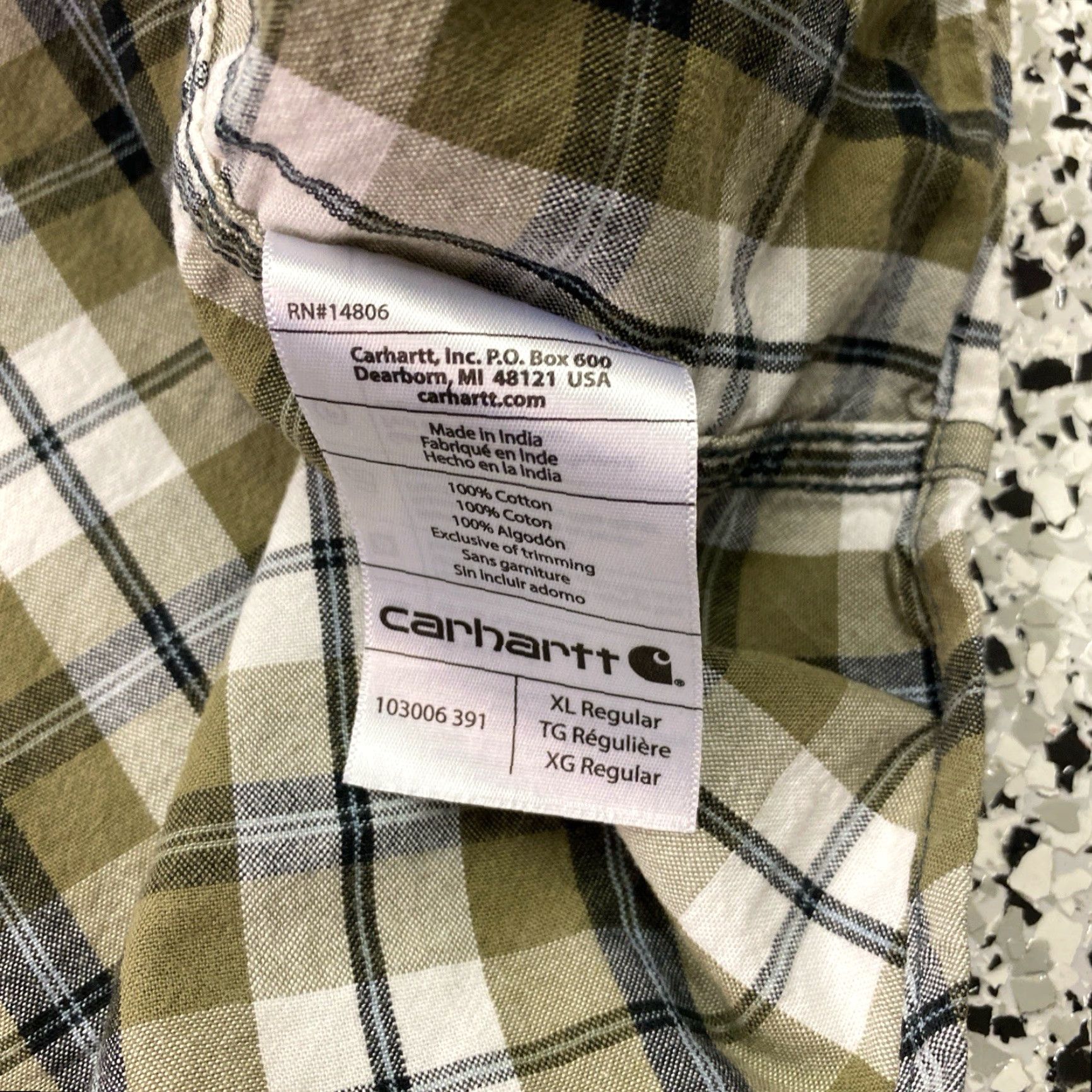 Carhartt Carhartt Shirt Men XL Green Plaid Relaxed Fit Short Sleeve Button-Up Work Casual Vintage Size US XL / EU 56 / 4 - 4 Thumbnail