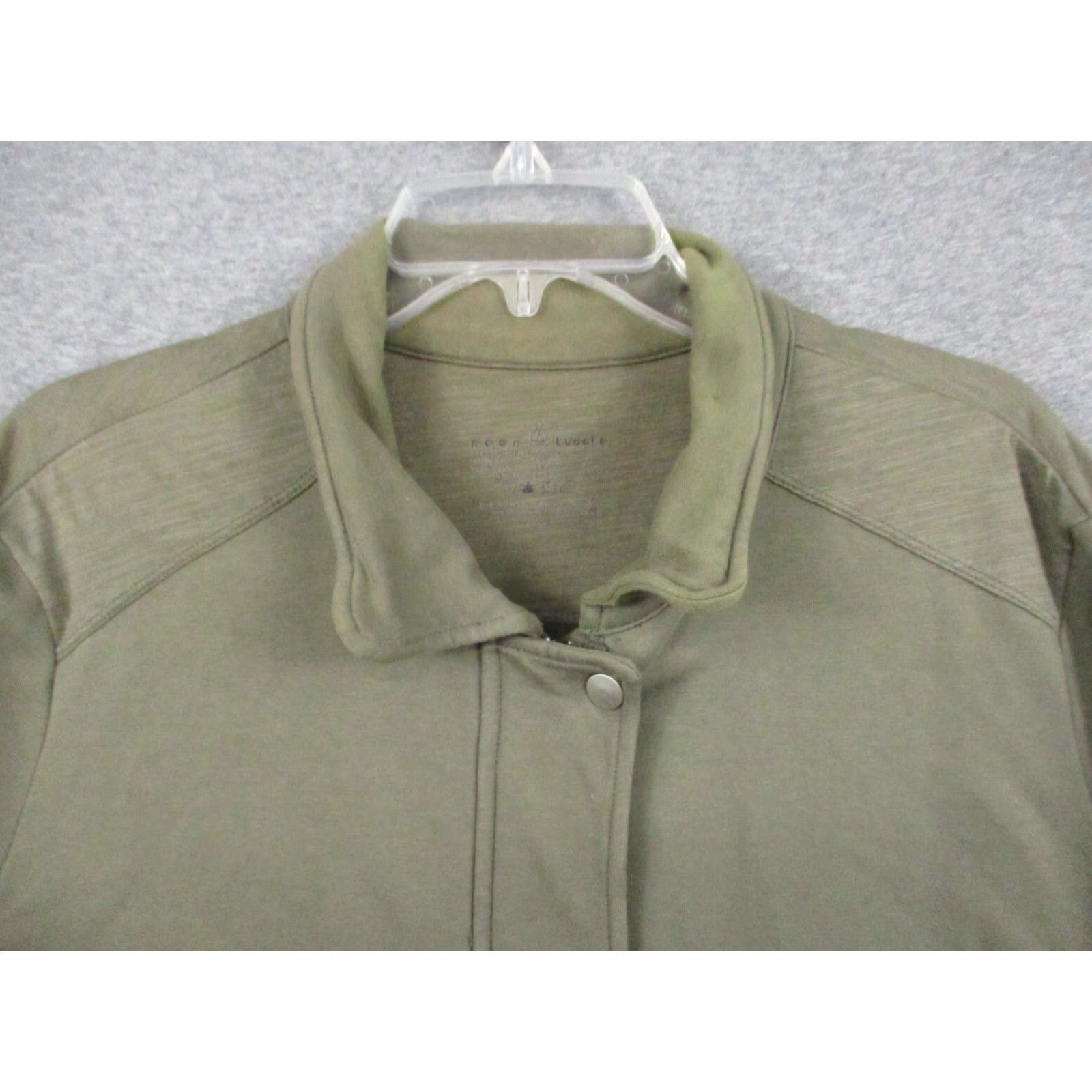 Vintage NEON BUDDHA Women XL Button Front Sweatshirt Jacket Green Size XL / US 12-14 / IT 48-50 - 2 Thumbnail