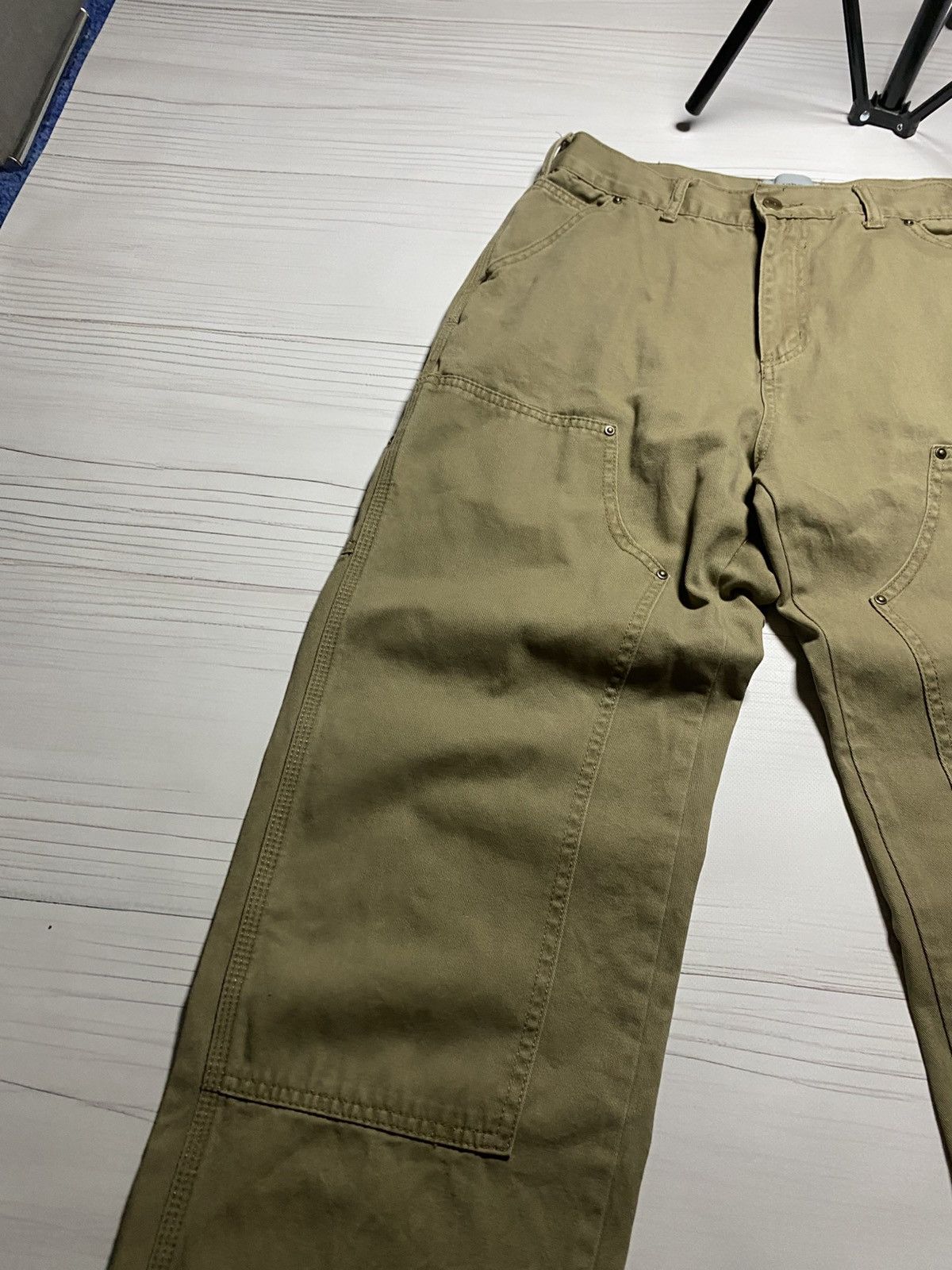 Carhartt × Vintage Vintage Carhartt cargo leather logo baggy fit y2k pants Size US 34 / EU 50 - 9 Thumbnail