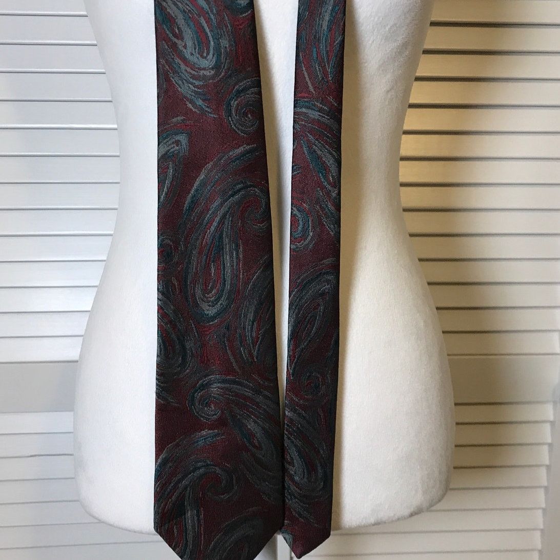 Other Cristafaro Red Paisley Classic Wide Men Necktie Size ONE SIZE - 3 Thumbnail