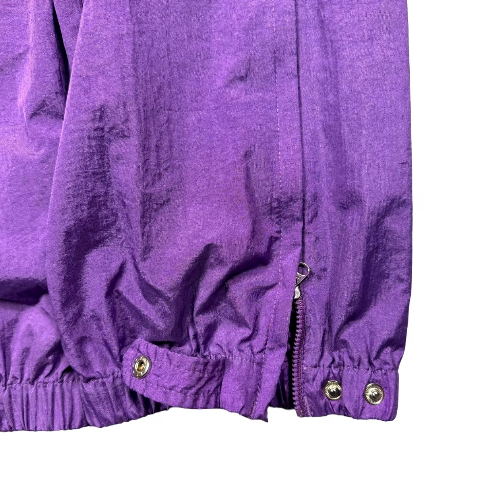 Vintage VINTAGE Columbia Sweatpants Women's L Jogger Purple Nylon Ankle Zip Snaps 90s Athleisure Casual Activewear Womens Size 36" / US 14 / IT 50 - 5 Thumbnail