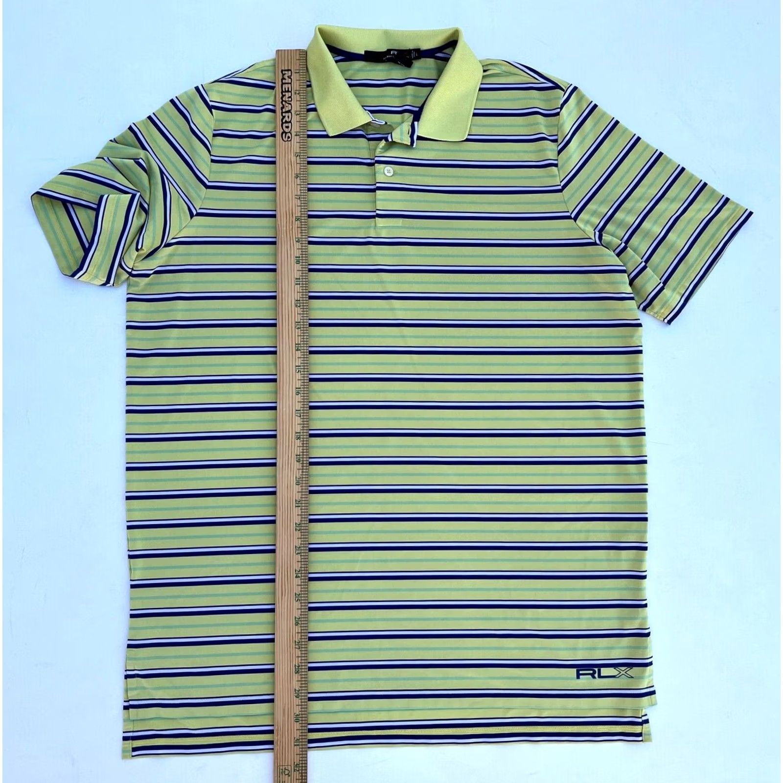 Ralph Lauren Ralph Lauren RLX Polo Shirt Stripes Sz L Men’s Polo Shirt Color Green Size US L / EU 52-54 / 3 - 7 Thumbnail