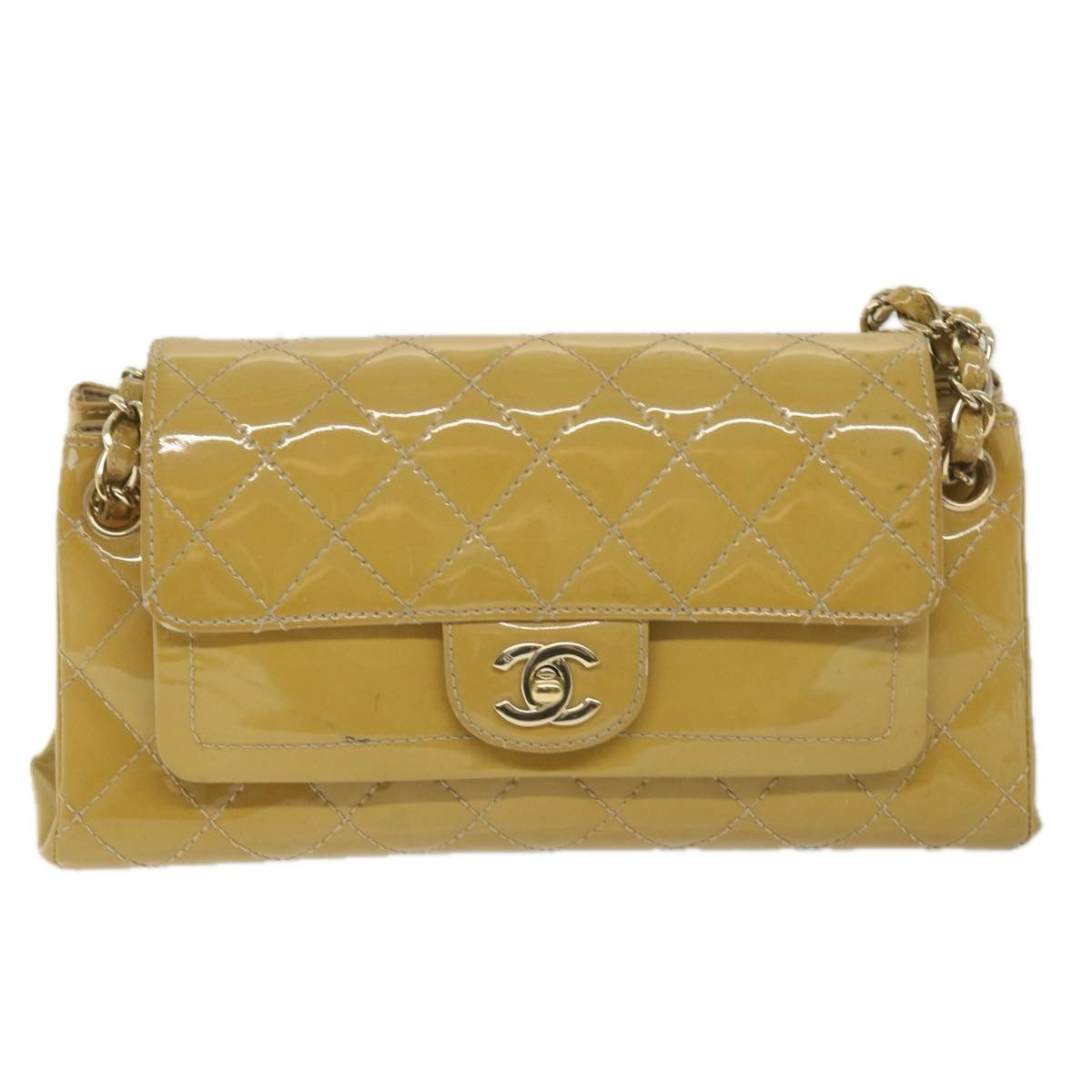 image of Chanel Matelassé Shoulder in Yellow, Women's