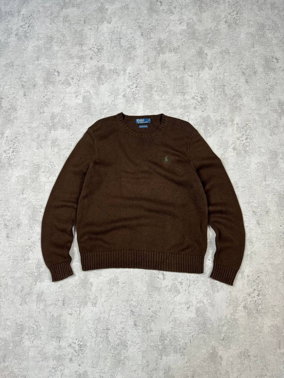 Polo Ralph Lauren Vintage Polo Ralph Lauren y2k Knitted Brown Sweater Size US L / EU 52-54 / 3 - 1 Thumbnail