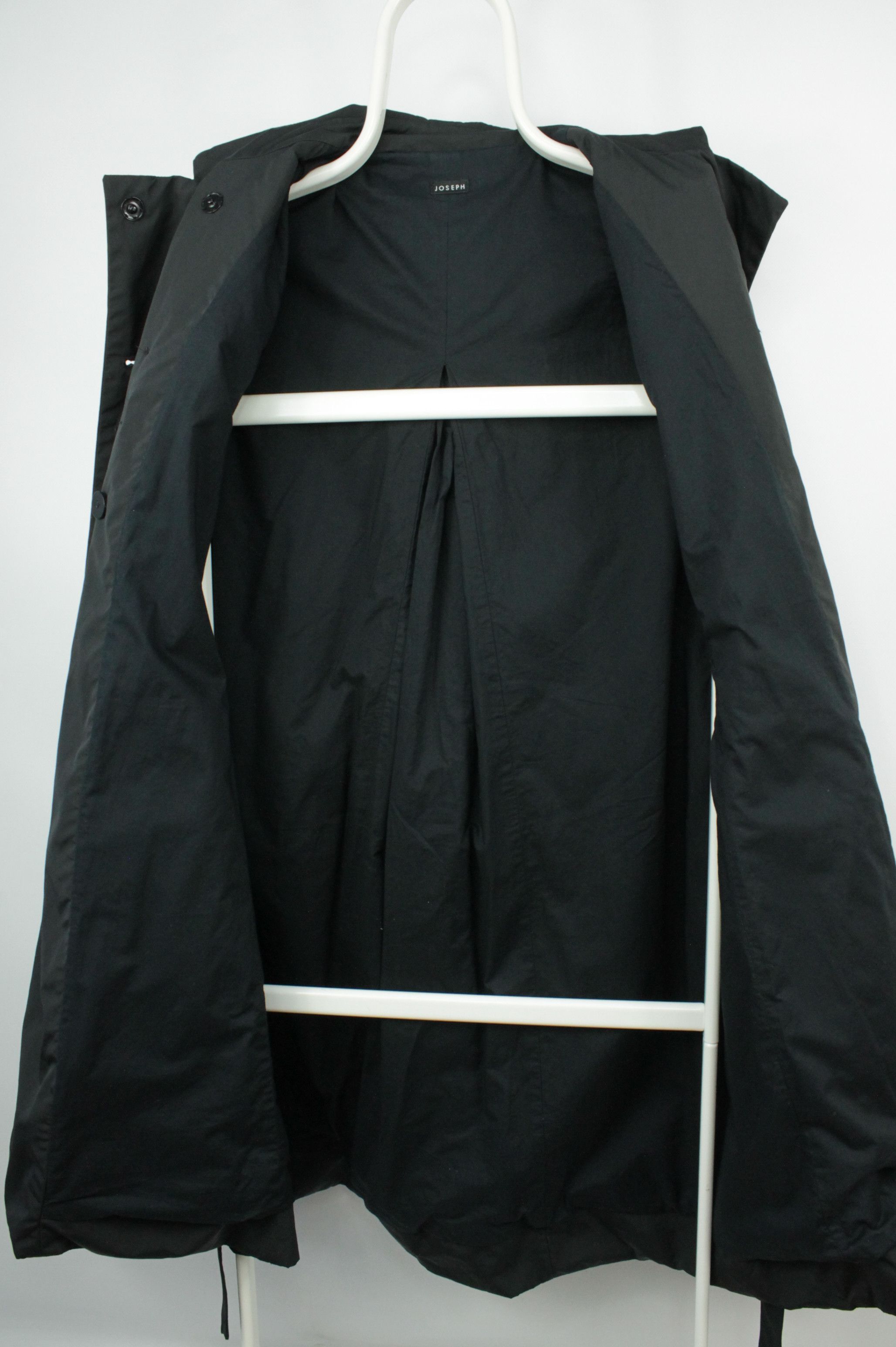 Joseph Joseph Double-Breasted Black Cotton Belted Trench Coat Size M / US 6-8 / IT 42-44 - 9 Thumbnail