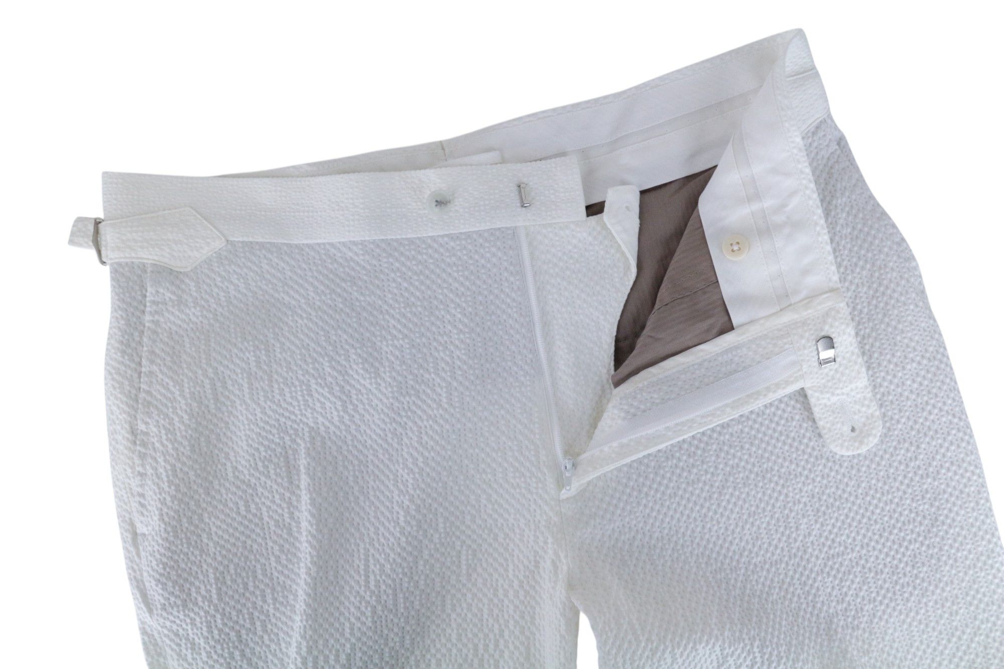 Suitsupply HAVANA UK38R White Crinkled 2 Piece Suit 67230 Size 38R - 13 Thumbnail