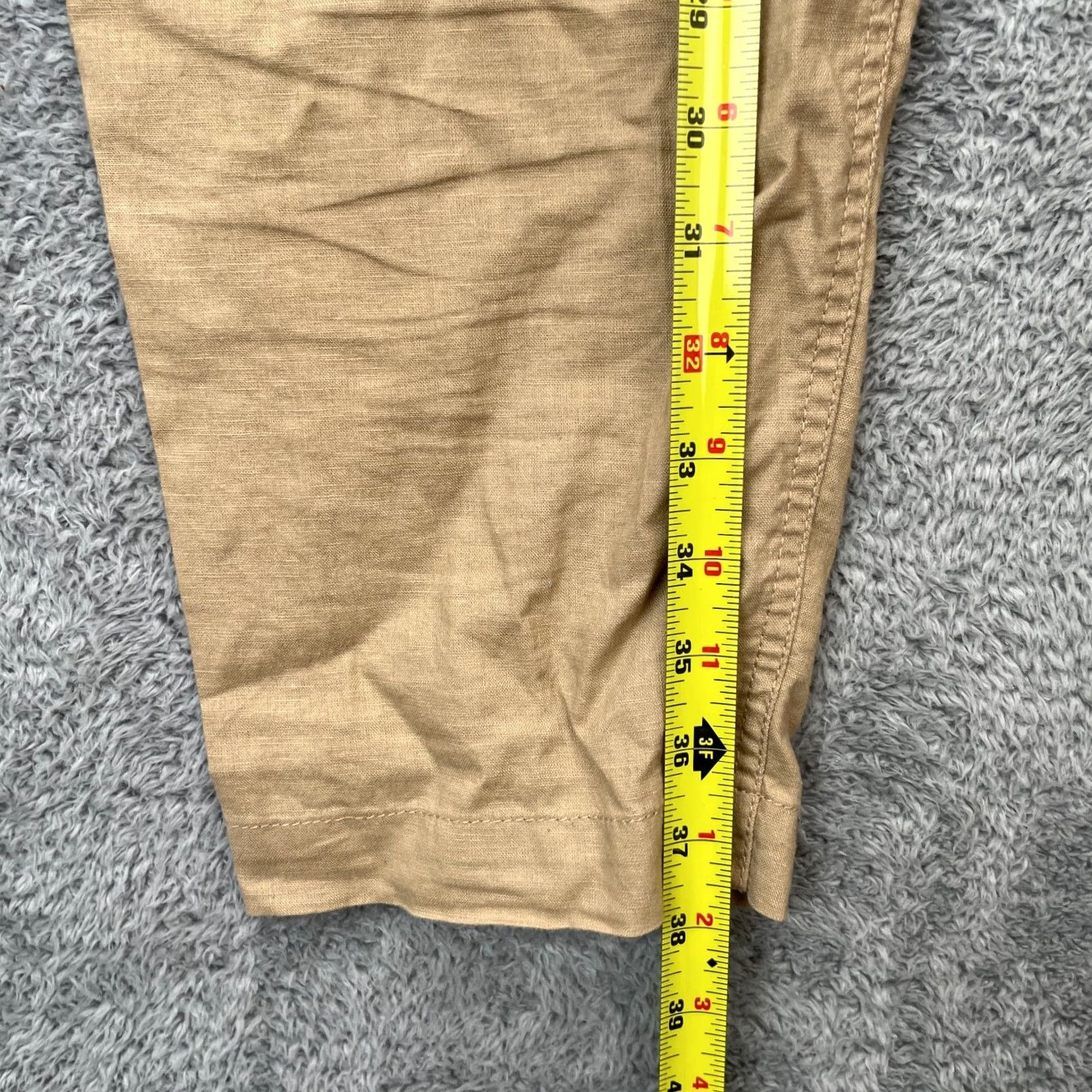 Uniqlo Uniqlo Pants Womens Small Beige Linen Cotton Tapered Leg High Waist Regular Fit Casual Beach Bohemian Preppy 28in Inseam 25in Size 28" / US 6 / IT 42 - 7 Thumbnail