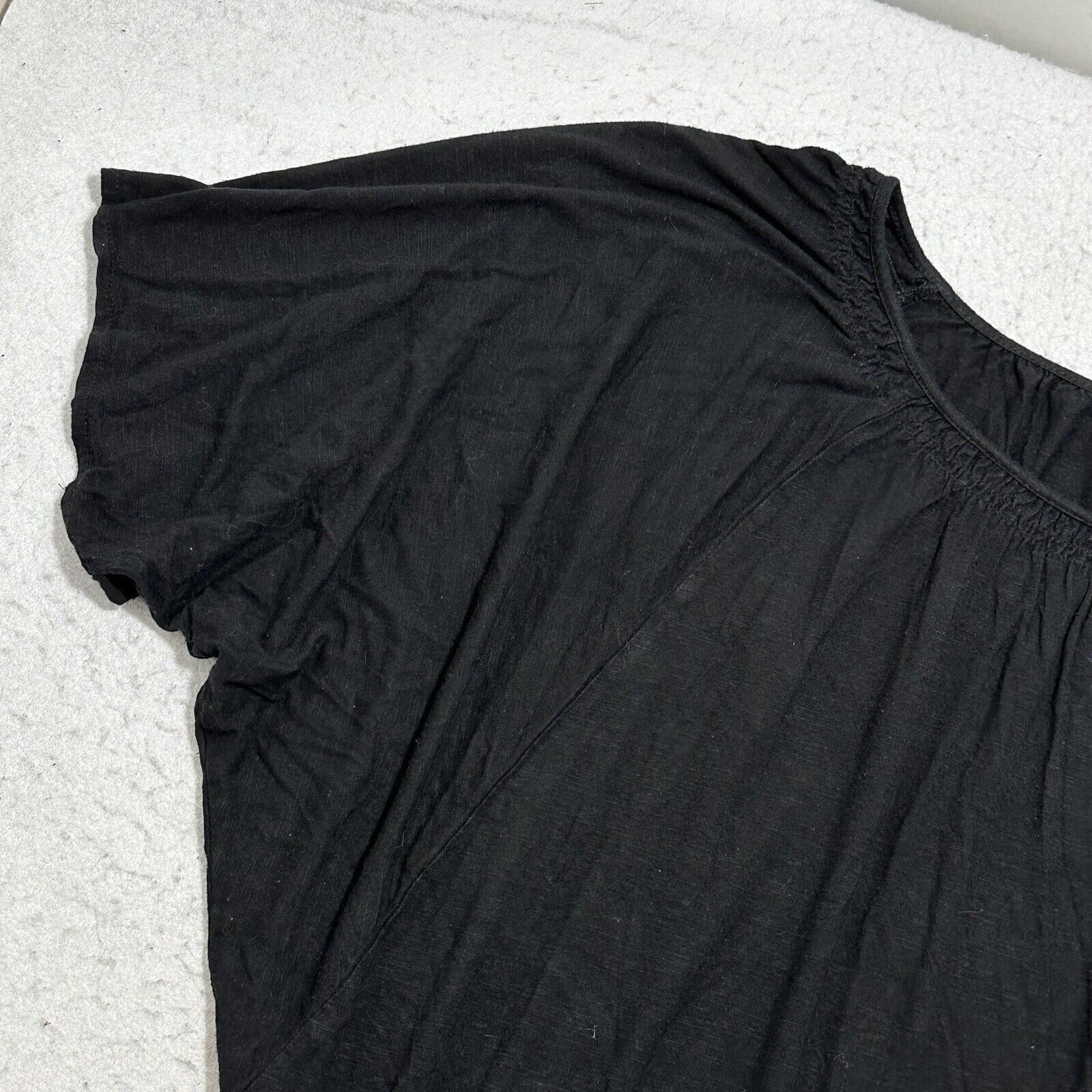 Loft LOFT Large Black Short Sleeve Pullover TShirt Lightweight Size L / US 10 / IT 46 - 6 Thumbnail