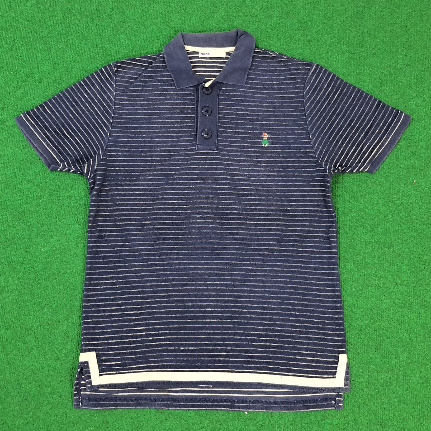 Issey Miyake × Ne-Net × Vintage Vintage Ne-Net Japanese Brand by Issey Miyake Stripes Polo Size US M / EU 48-50 / 2 - 1 Thumbnail