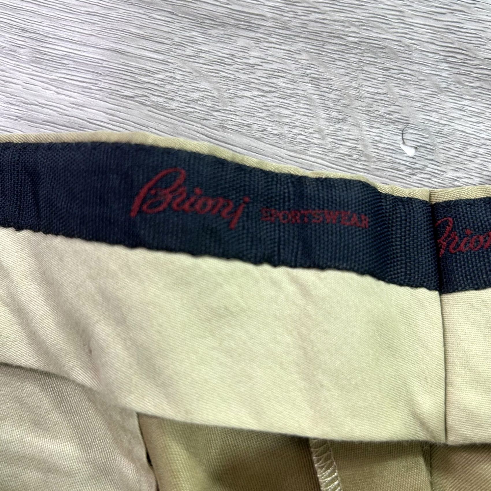 Brioni Brioni Cannes Pants Mens 40x28 Beige Pleated Cuffed Khakis Classic Fit Italy Size US 40 / EU 56 - 4 Thumbnail
