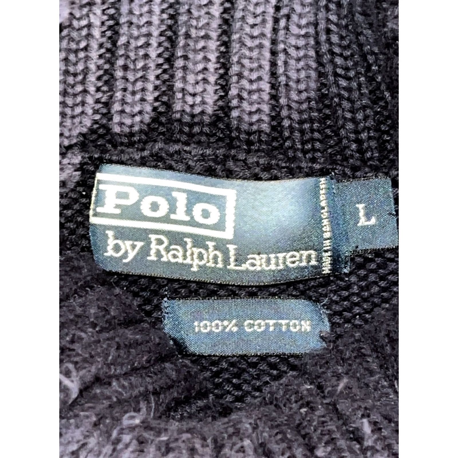 Ralph Lauren VINTAGE Polo Ralph Lauren Turtleneck Sweater Mens L Blue/Red Polo Embroidered Logo 90s Christmas Winter United States Fashion Pullover Shirt? Size US L / EU 52-54 / 3 - 2 Thumbnail