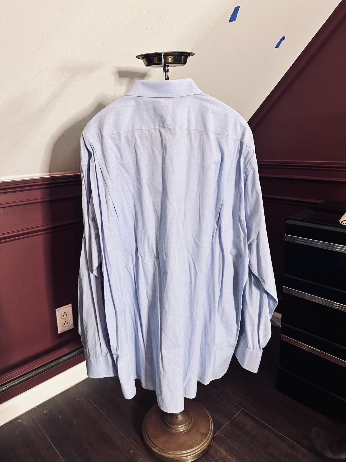 Gitman Bros. Light blue plaid MiUSA pocket button-up dress shirt Size US XXL / EU 58 / 5 - 7 Thumbnail