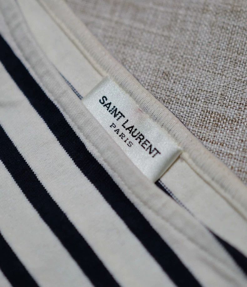 Saint Laurent Paris Saint Laurent Paris Black-and-white striped nine-sleeve bo Size S / US 4 / IT 40 - 3 Thumbnail