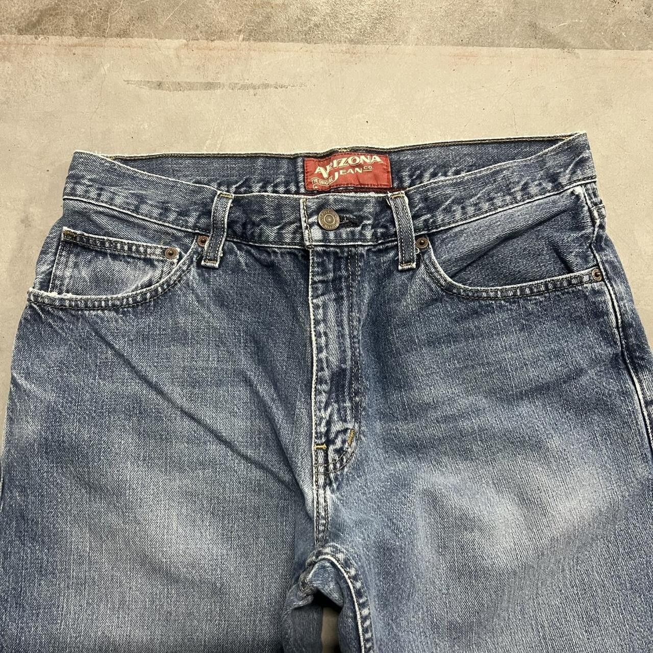 Arizona Jean Co. × Vintage Vintage Y2K Streetwear Medium Wash Long Arizona Denim Jeans! Size US 32 / EU 48 - 2 Thumbnail
