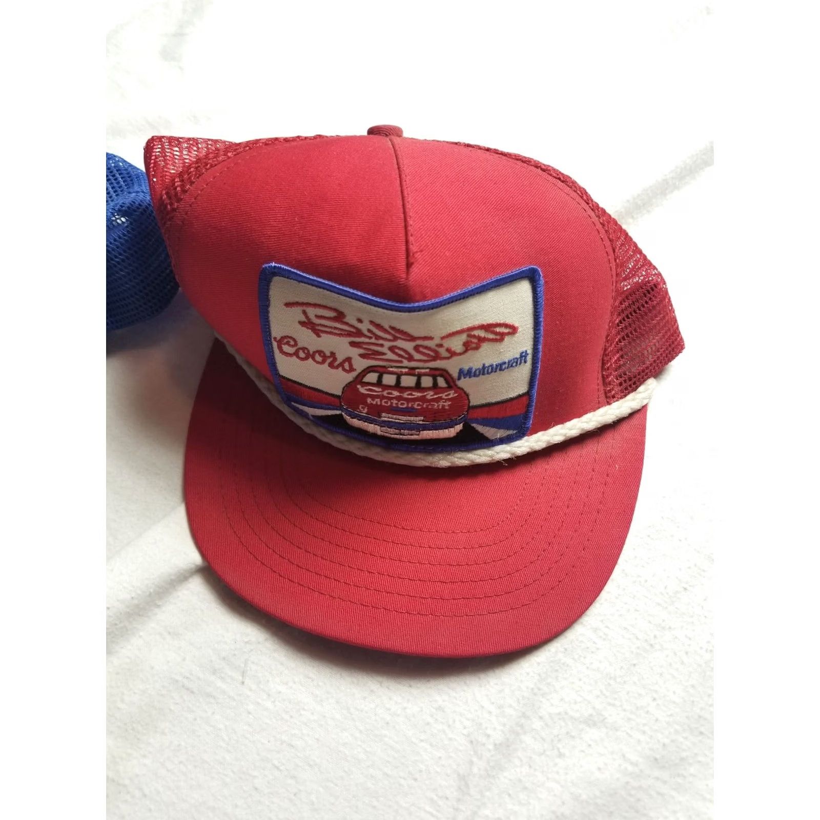 NASCAR VINTAGE Bill Elliot Snapback Trucker Hat Caps 80s USA RARE WINSTON COORS NASCAR Hat Mens Size ONE SIZE - 7 Thumbnail
