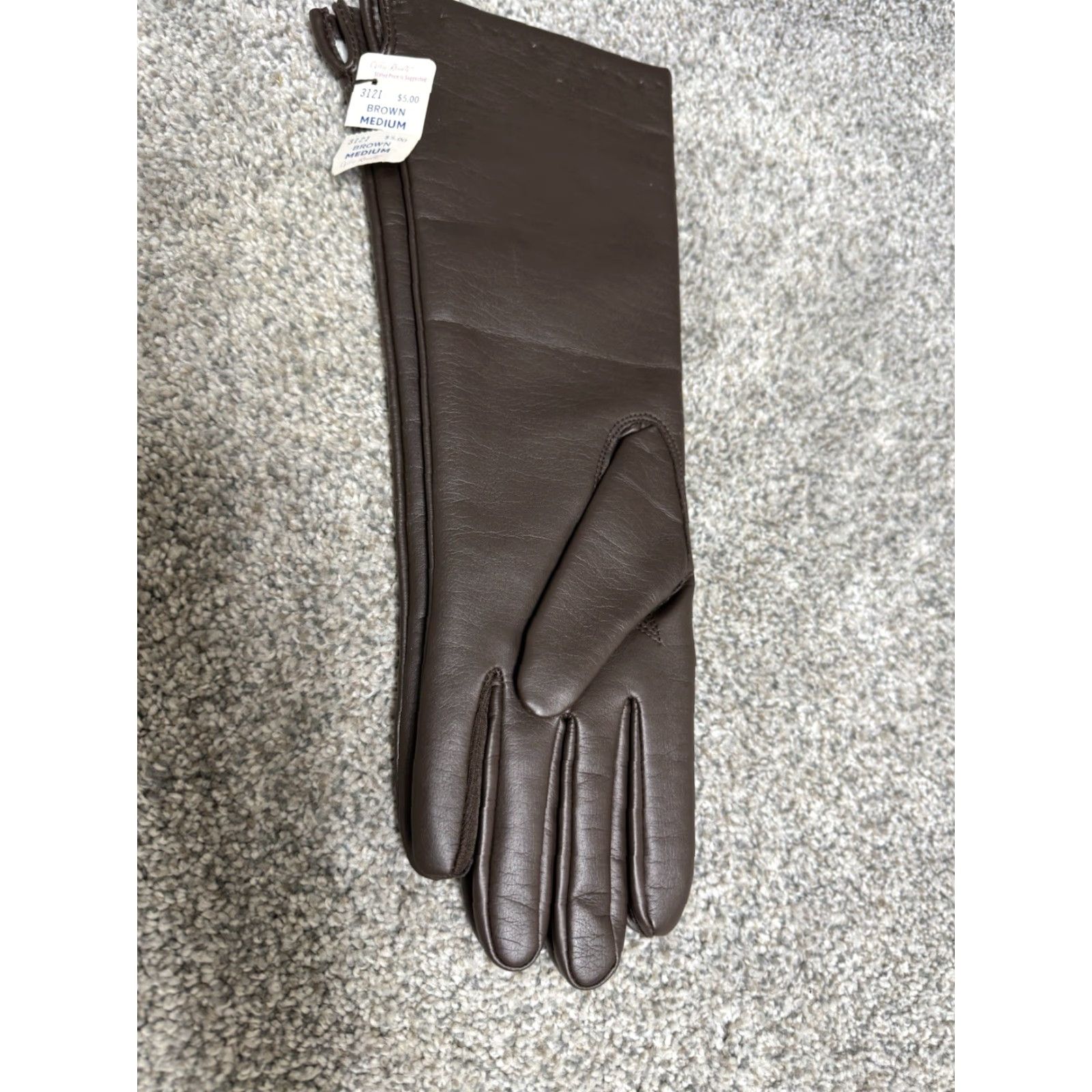 MCM VINTAGE 1950s Van Realte Brown Gauntlet Gloves 12" MCM Formal Old Hollywood Women Brown Gauntlet Gloves Victorian 12" Vintage Women Formal Size ONE SIZE - 3 Thumbnail