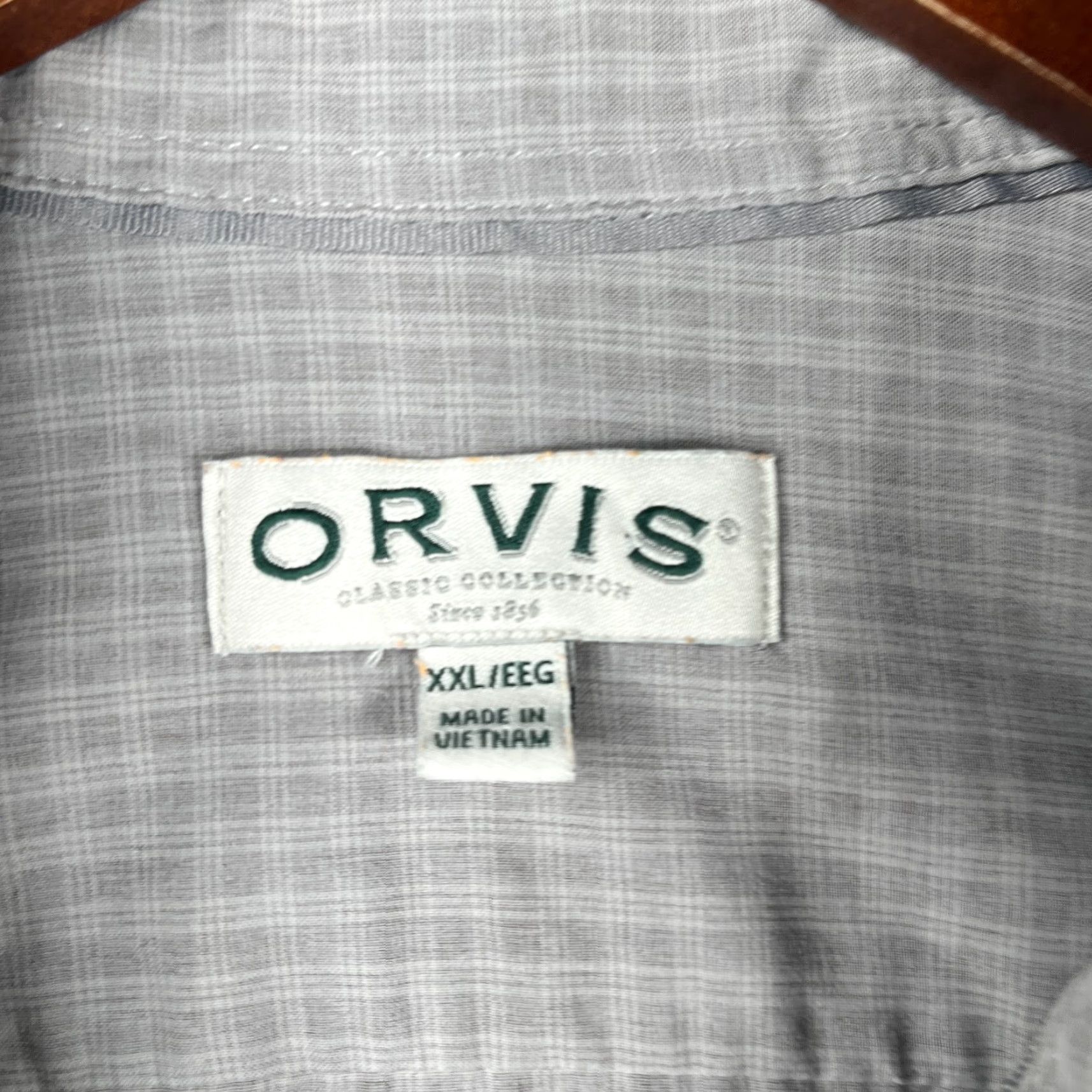 Orvis Orvis Shirt Short Sleeve Button-Up 2XL Gray Check Pockets Lightweight Casual Men's Size US XXL / EU 58 / 5 - 5 Thumbnail
