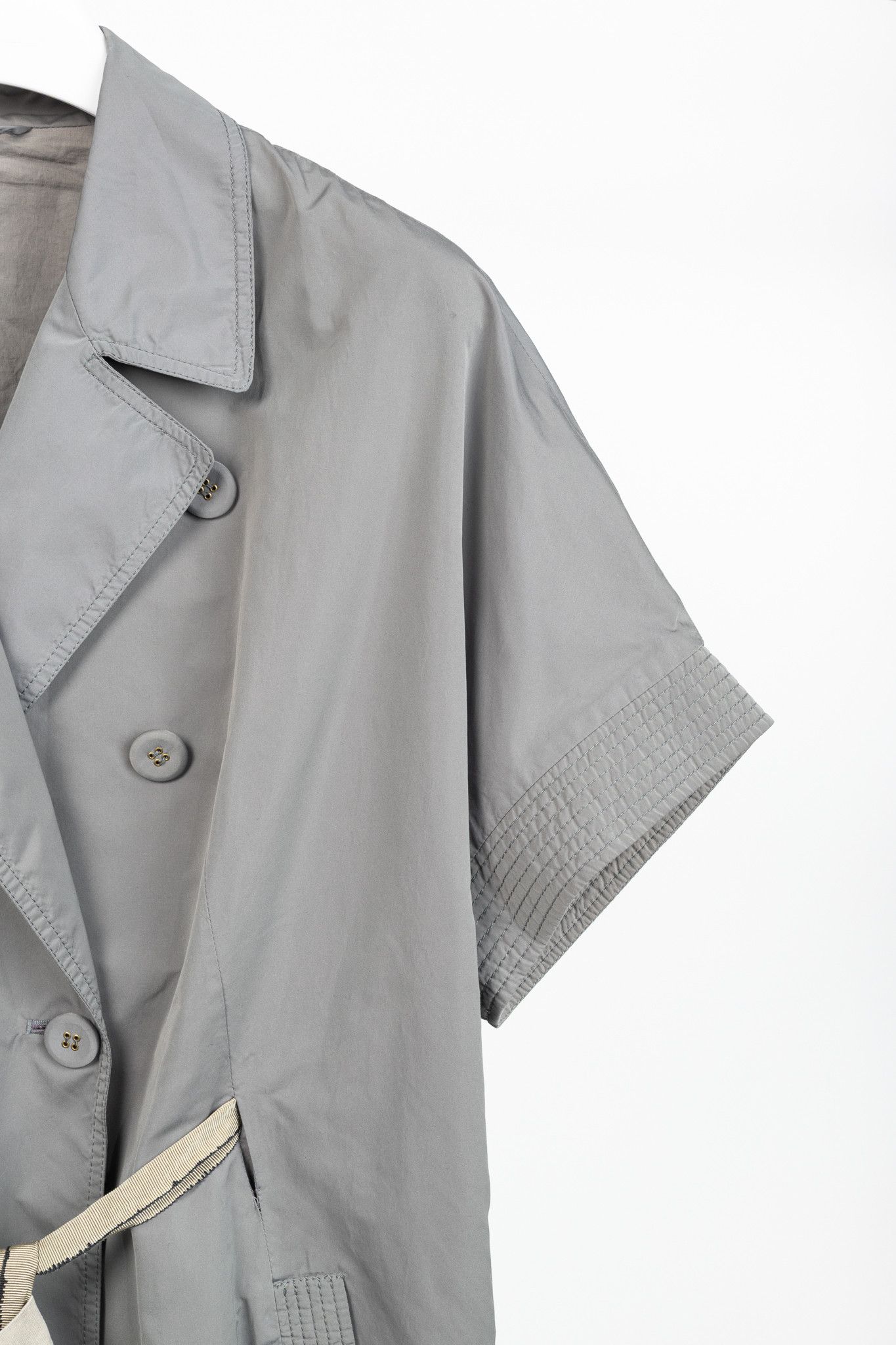 Brunello Cucinelli Brunello Cucinelli Rosette-Belt Short-Sleeve Jacket Size XXL / US 16-18 / IT 52-54 - 4 Thumbnail