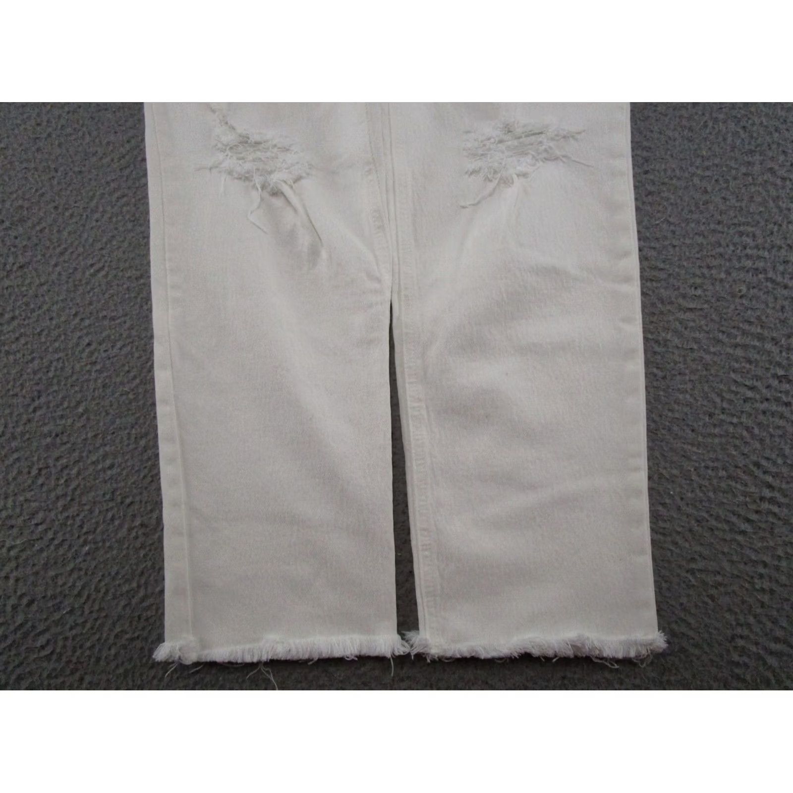 Gap VINTAGE Gap Jeans White Denim Straight 8R 29 Distressed 5-Pocket Women Size 30" / US 8 / IT 44 - 2 Thumbnail