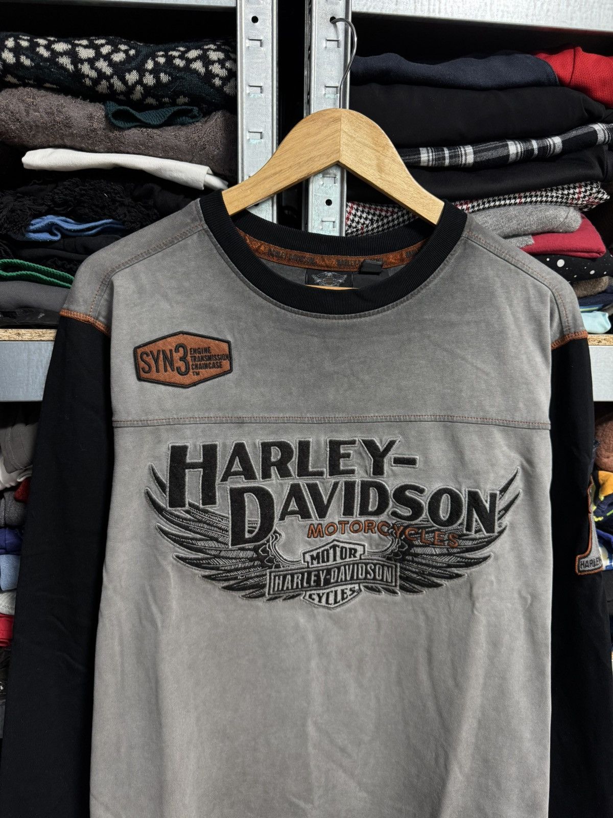 Harley Davidson Harley-Davidson Long Sleeve Shirt Winged Logo Biker Tee Sz L Size US L / EU 52-54 / 3 - 2 Thumbnail
