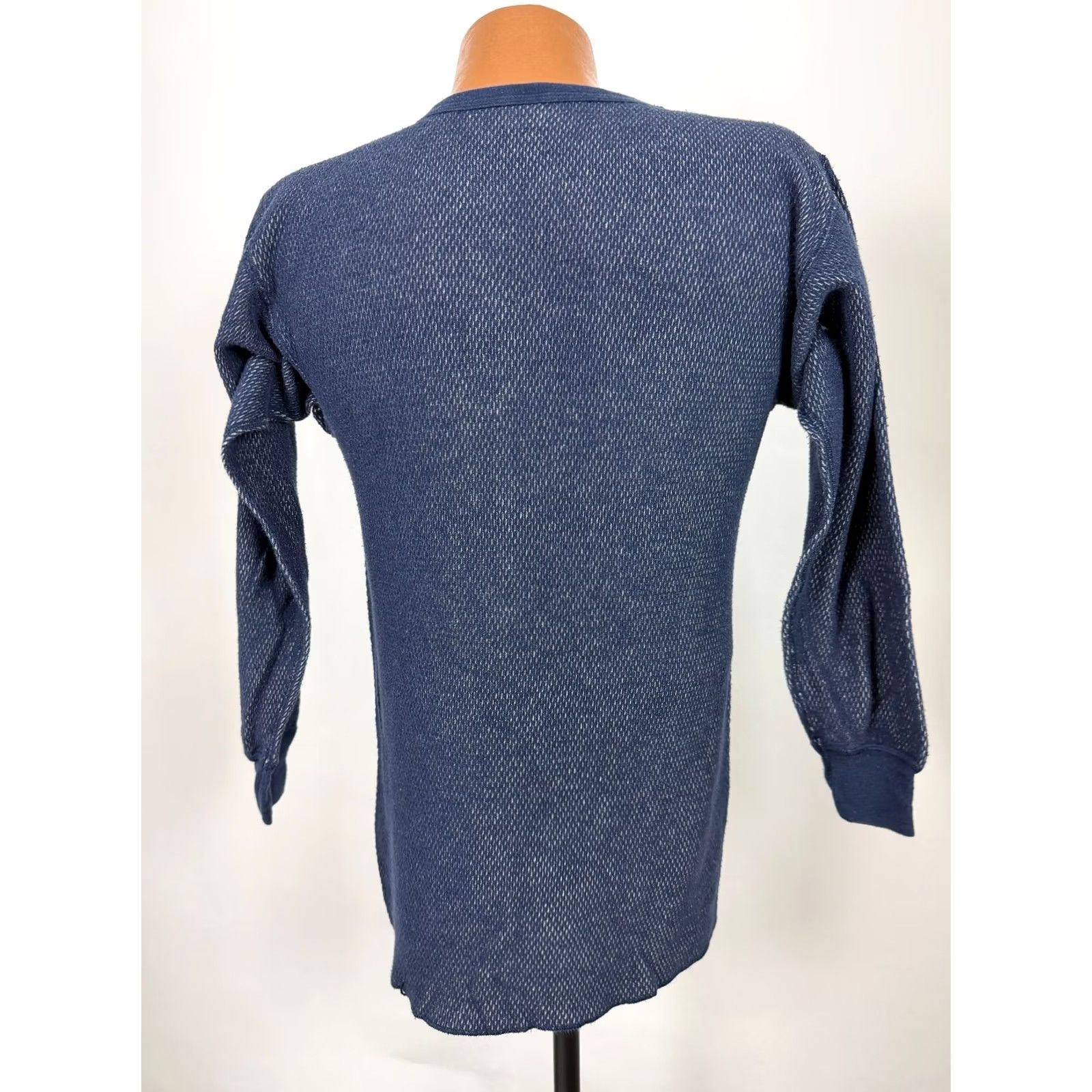 Layer 8 VINTAGE Morgan Mills Waffle-Knit Shirt Men L Navy Thermal Indoor Outdoors 90s Grunge Outdoor Pale Blue Mens XL? Size US L / EU 52-54 / 3 - 7 Thumbnail