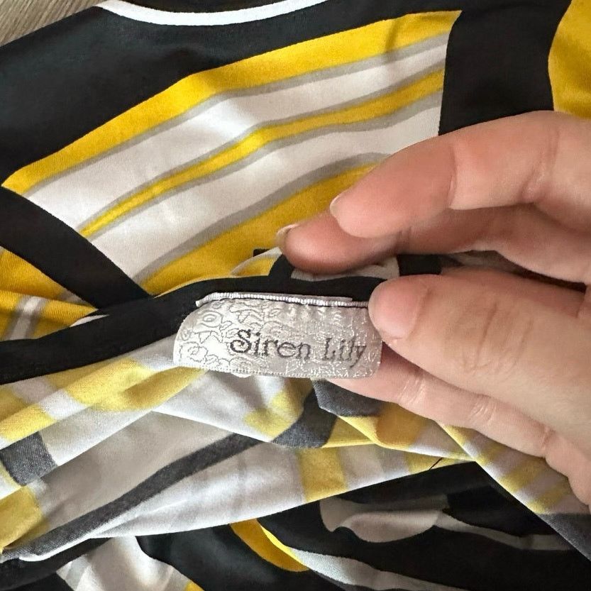 Other siren lily yellow white black blouse Size M / US 6-8 / IT 42-44 - 3 Thumbnail