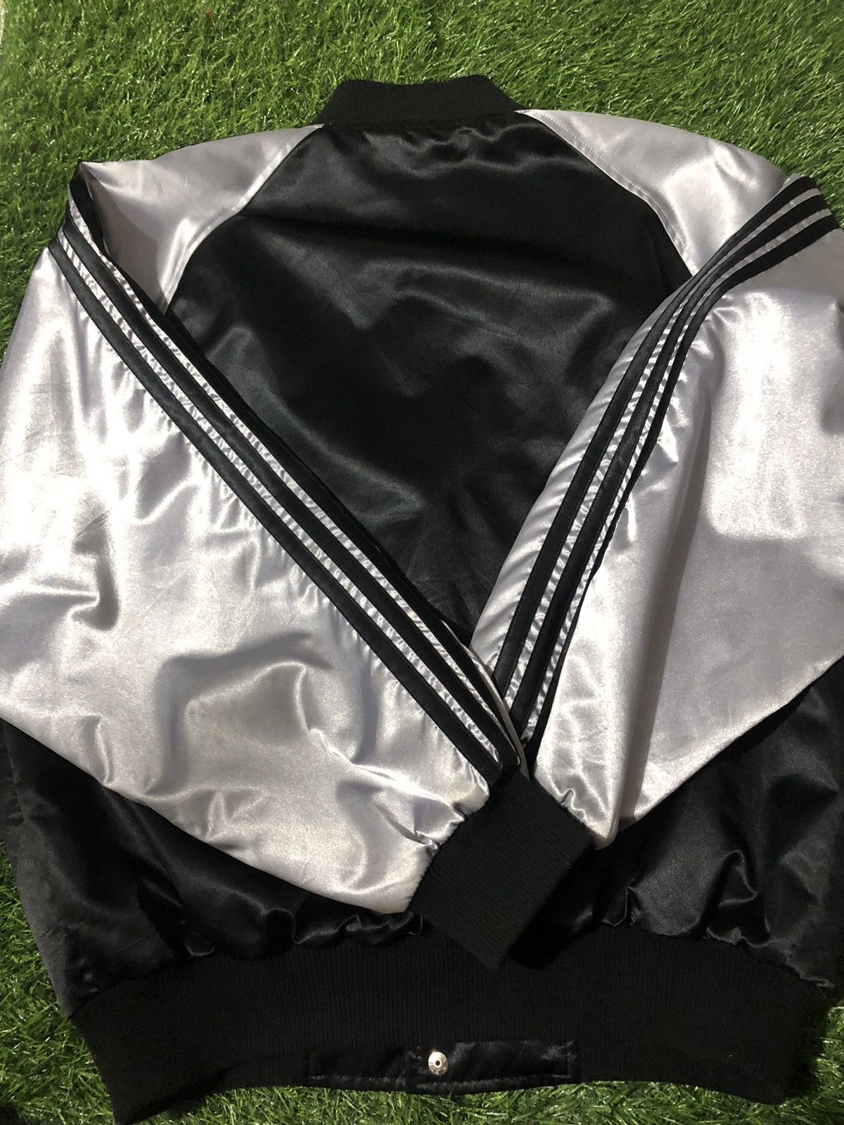 Adidas × Japanese Brand ADIDAS x VARSITY JACKET BLACK SILVER Size US L / EU 52-54 / 3 - 8 Thumbnail