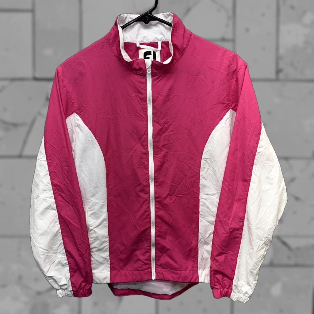 Footjoy FootJoy Women's Full Zip Golf Jacket, Size M, Pink/White Nylon, Casual, Regular Fit Size M / US 6-8 / IT 42-44 - 1 Thumbnail