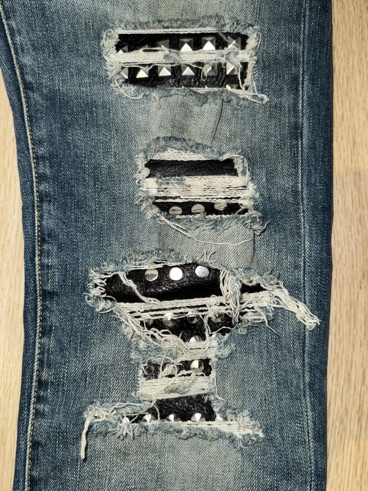 Saint Laurent Paris SS2016 Saint Laurent Studded Leather ‘D02’ Skinny Jeans Size US 28 / EU 44 - 2 Thumbnail