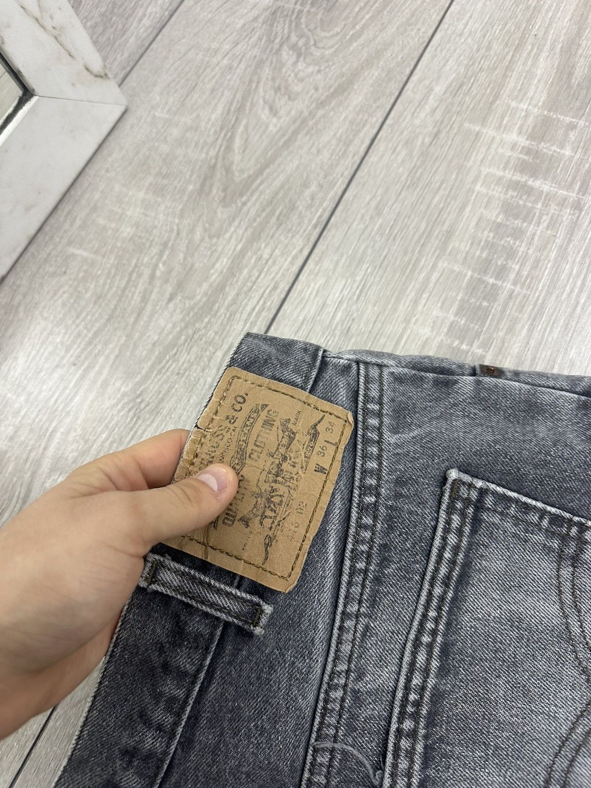 Levi's Levis 80s Orange Tab Made in Belgium Jeans Gray Washed Size US 36 / EU 52 - 8 Thumbnail