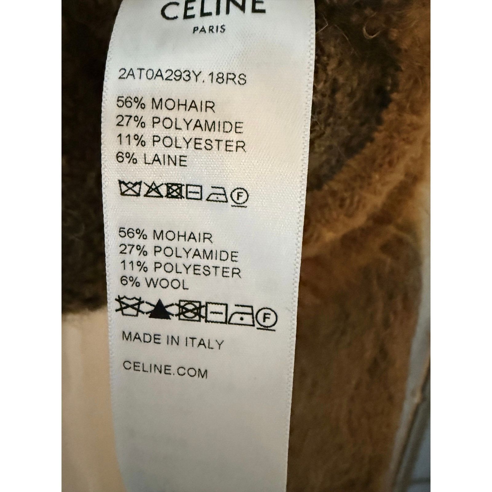 Celine Brushed Argyle Mohair Cardigan Sweater Size US L / EU 52-54 / 3 - 9 Thumbnail