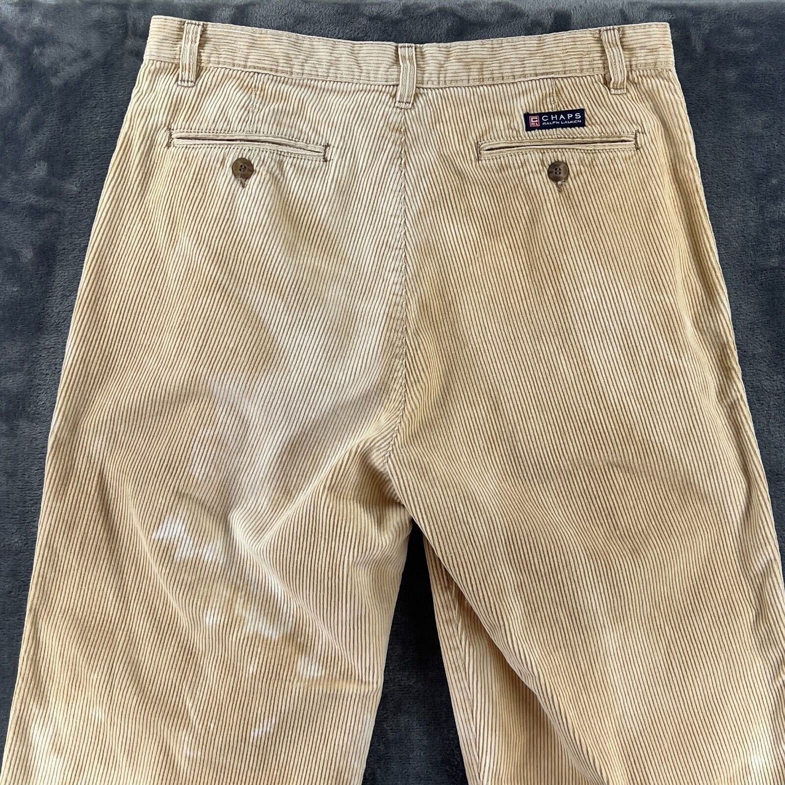 Polo Ralph Lauren Vintage Bleached Tan Corduroy Pants Men 34 Polo Ralph Lauren Vintage Bleached Tan Corduroy Pants Men 34