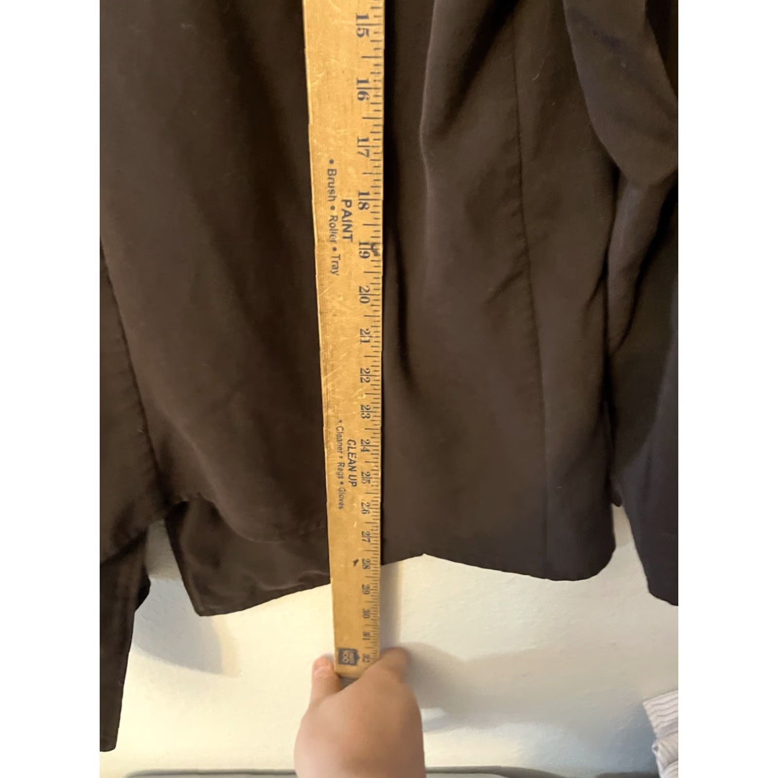 Vintage Chicos Blazer Women Small 2 Coco Brown Long Slv Chest Crossover Pocket EUC Size XS / US 0-2 / IT 36-38 - 4 Thumbnail