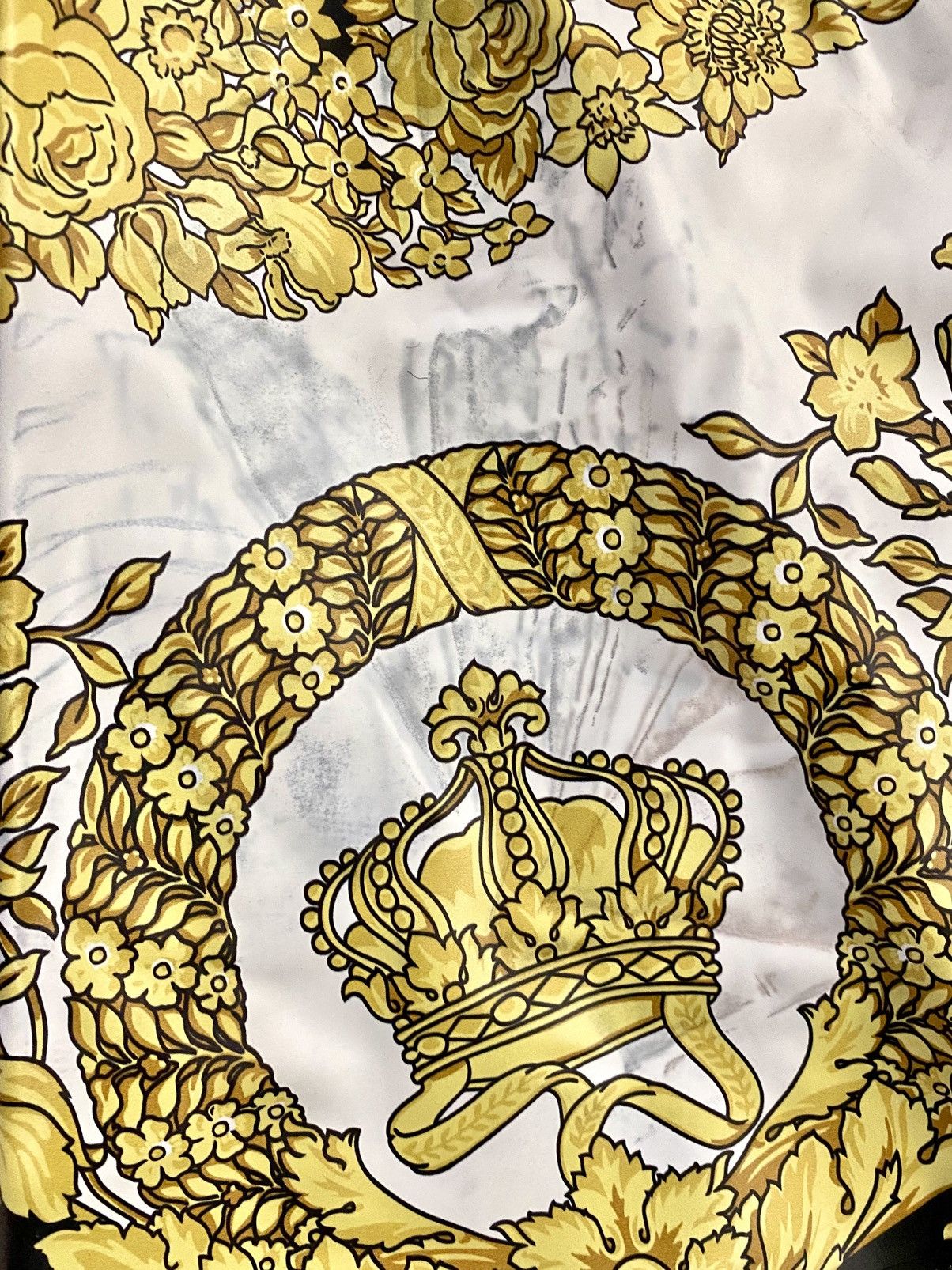 Versace Versace Baroque Pool Ring In White And Gold Size ONE SIZE - 7 Thumbnail
