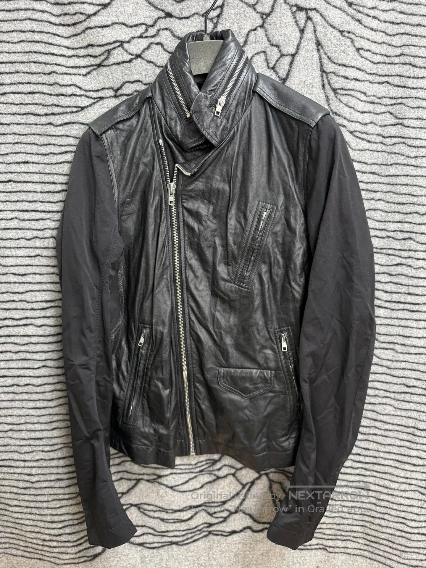 Rick Owens Rick Owens Sheepskin Paneled Biker Jacket. Size US M / EU 48-50 / 2 - 1 Thumbnail